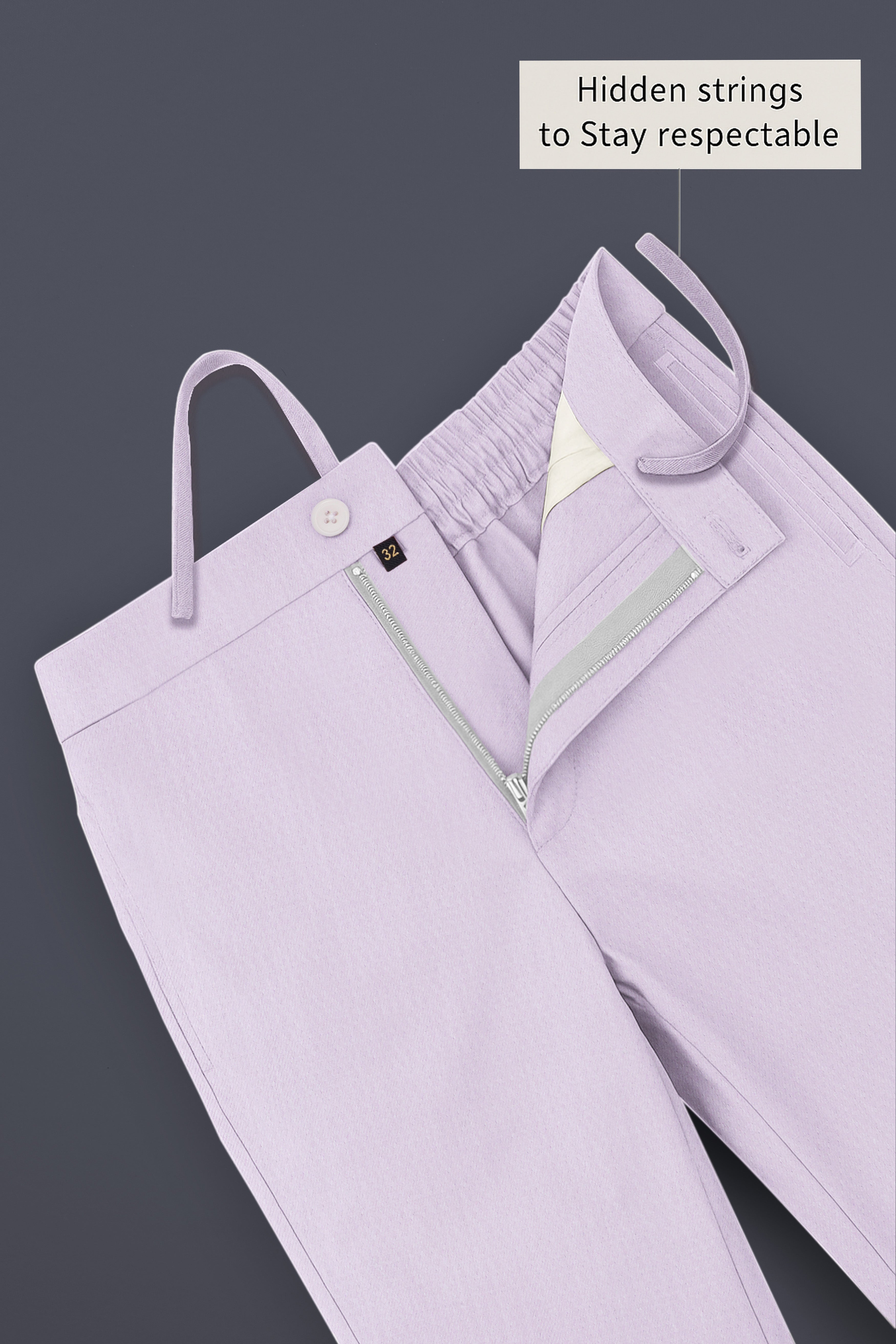 Rosivell-Maverick Pink Dobby Textured Premium Cotton Lounge Pant