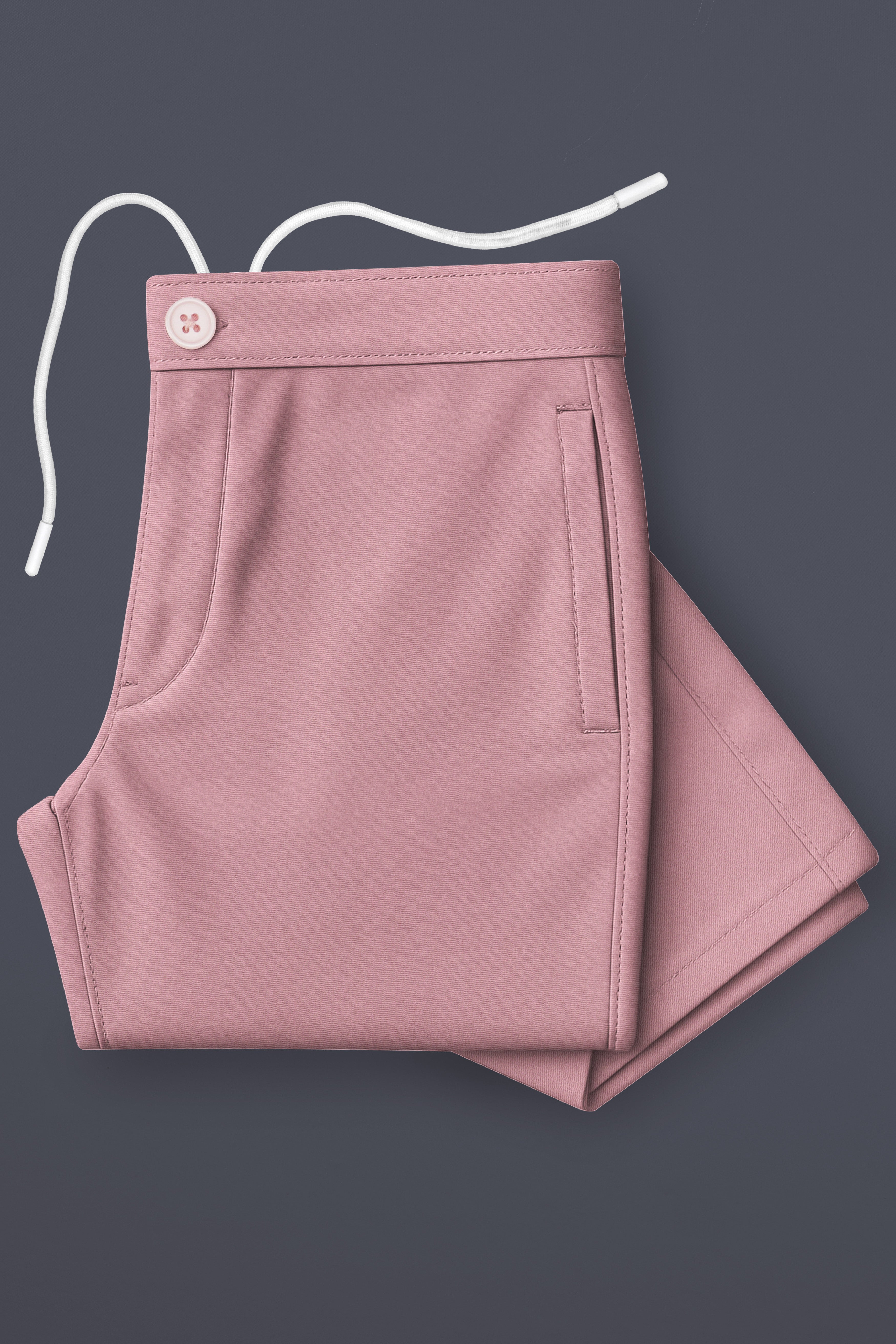 Rosivra-Careys Pink Twill Premium Cotton Lounge Pant