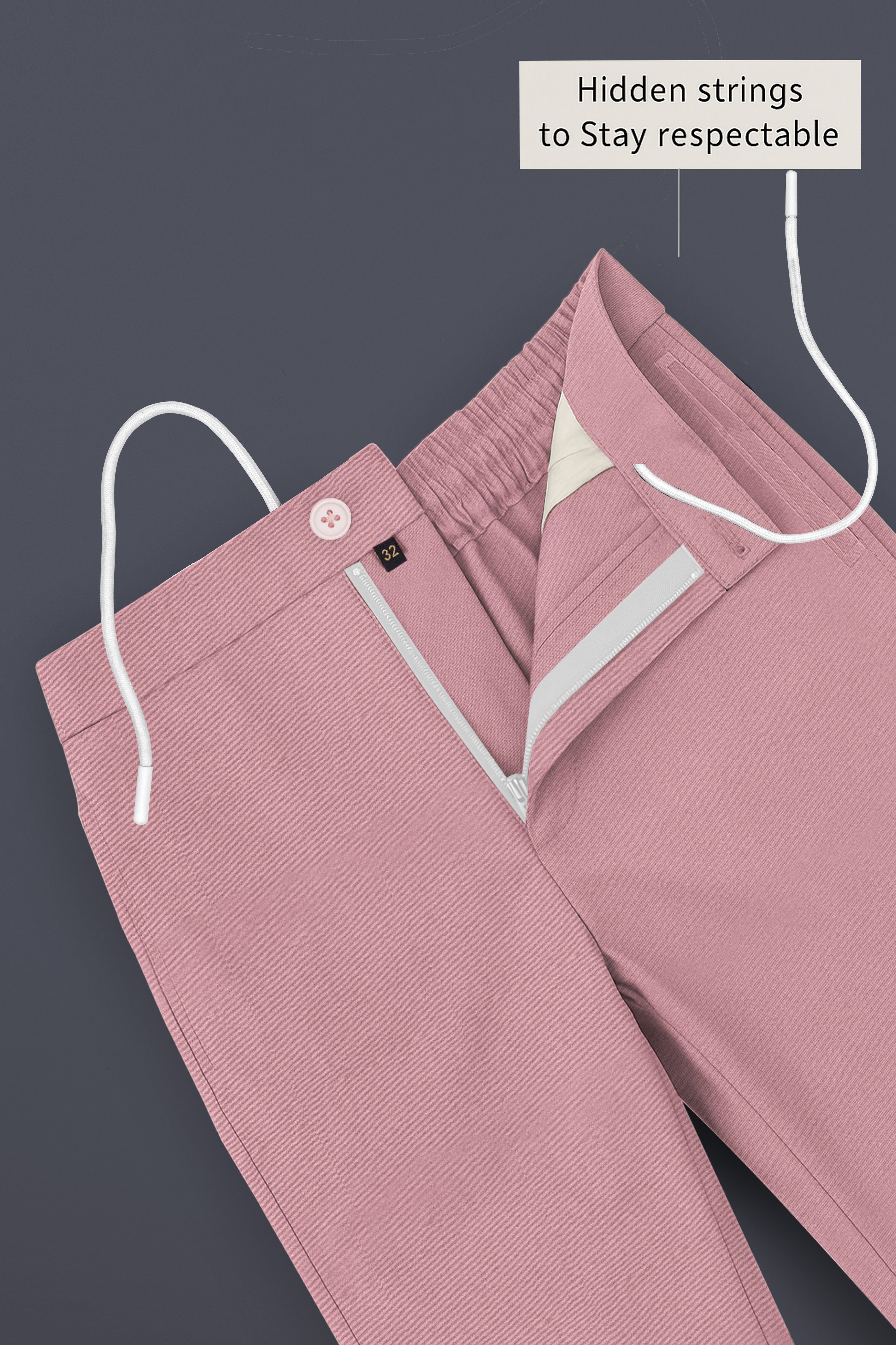 Rosivra-Careys Pink Twill Premium Cotton Lounge Pant