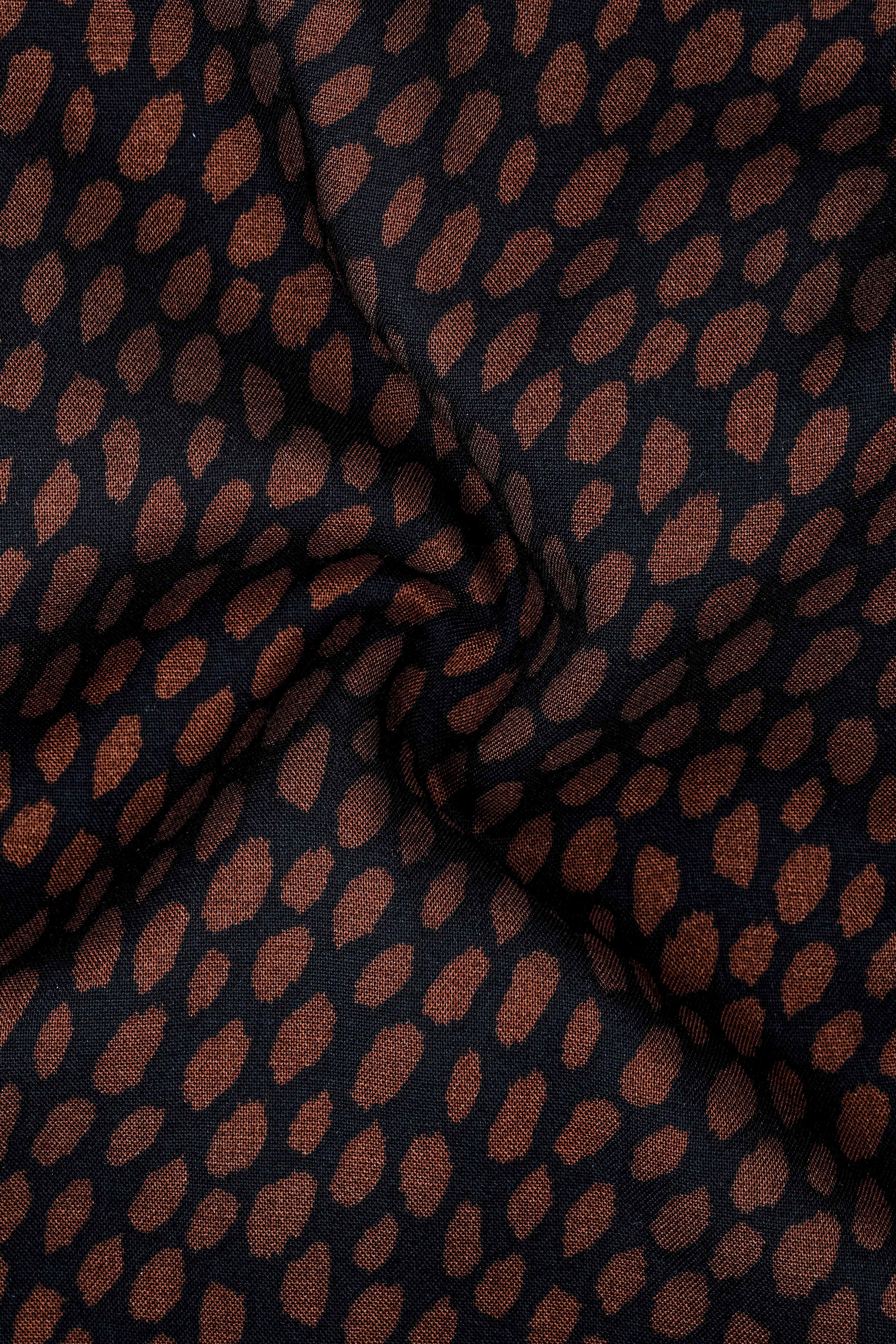 Leovira-Bistre Brown Leopard Pebble Printed Super Soft Premium Tencel Cotton Lounge Pant