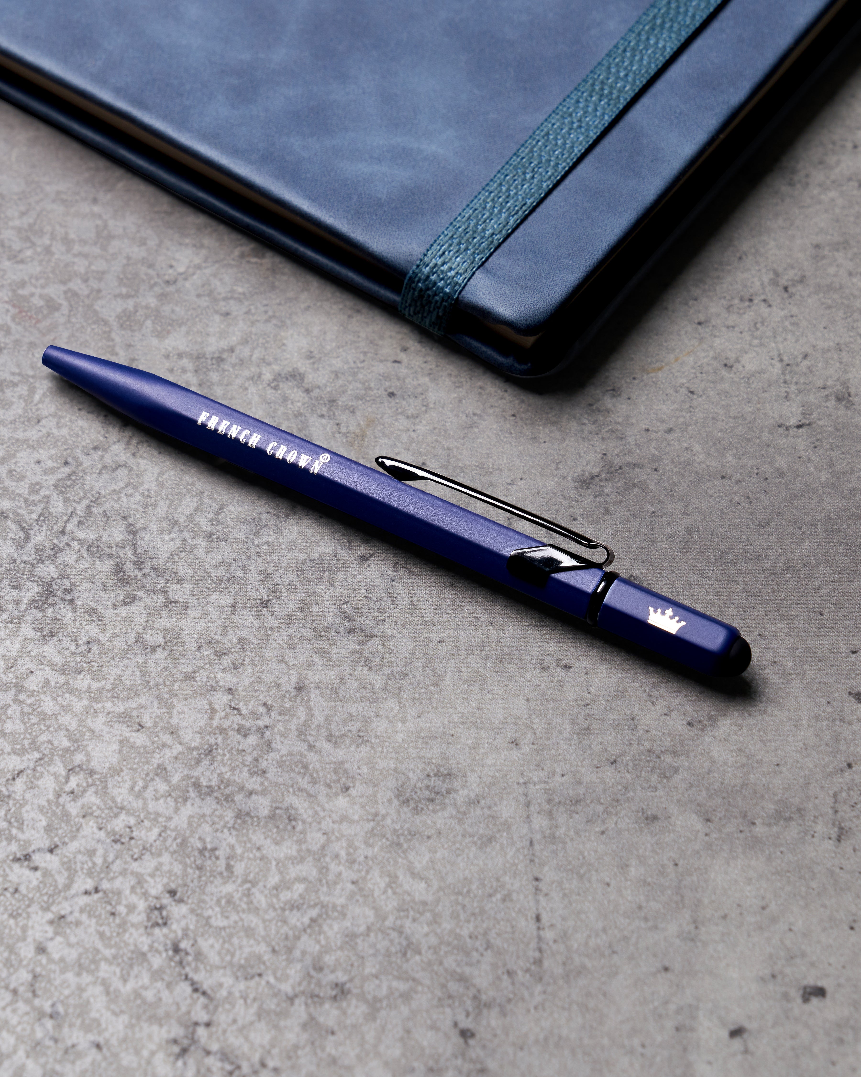 Solid Blue with Gray Detailed Ball Pen P020