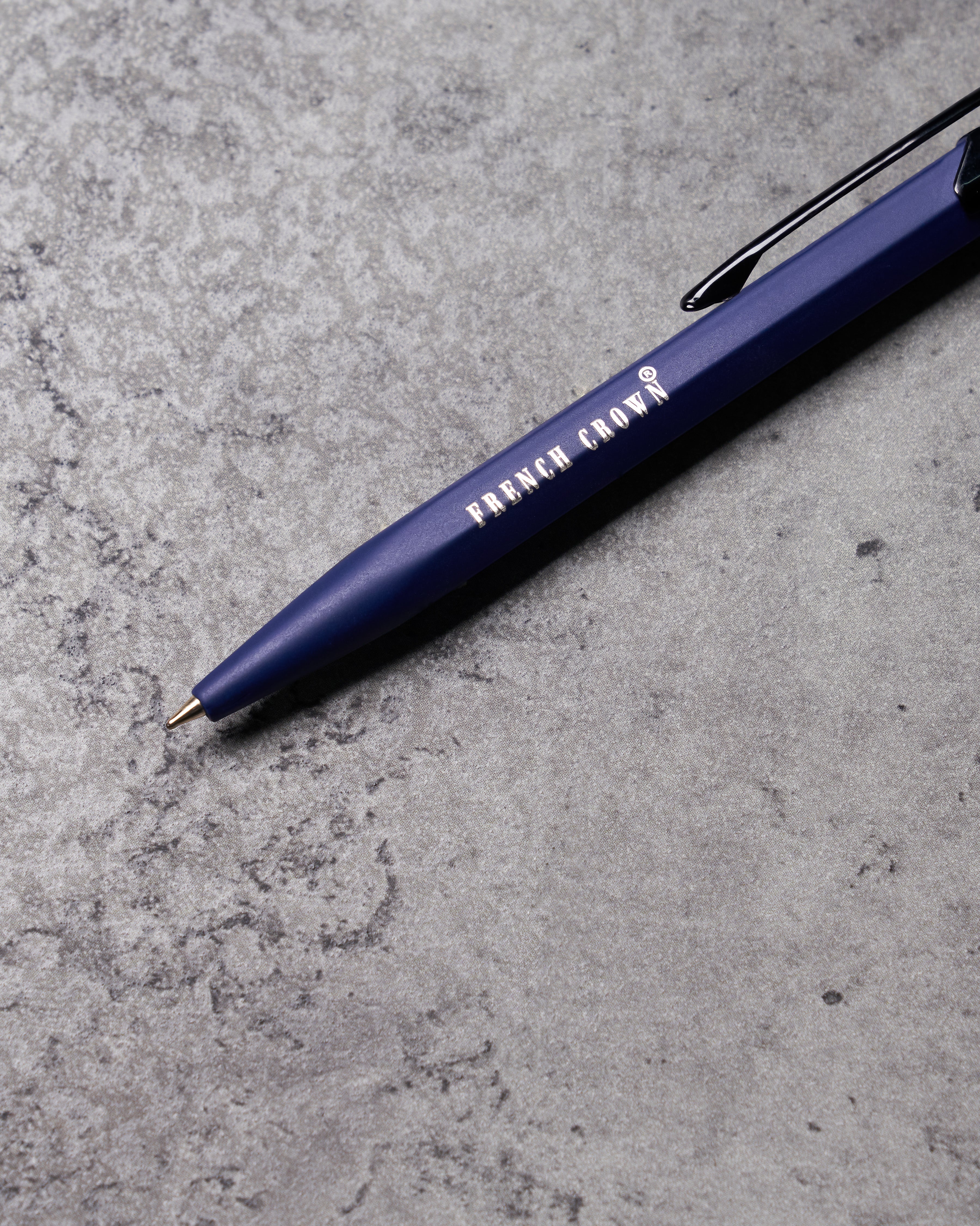 Solid Blue with Gray Detailed Ball Pen P020