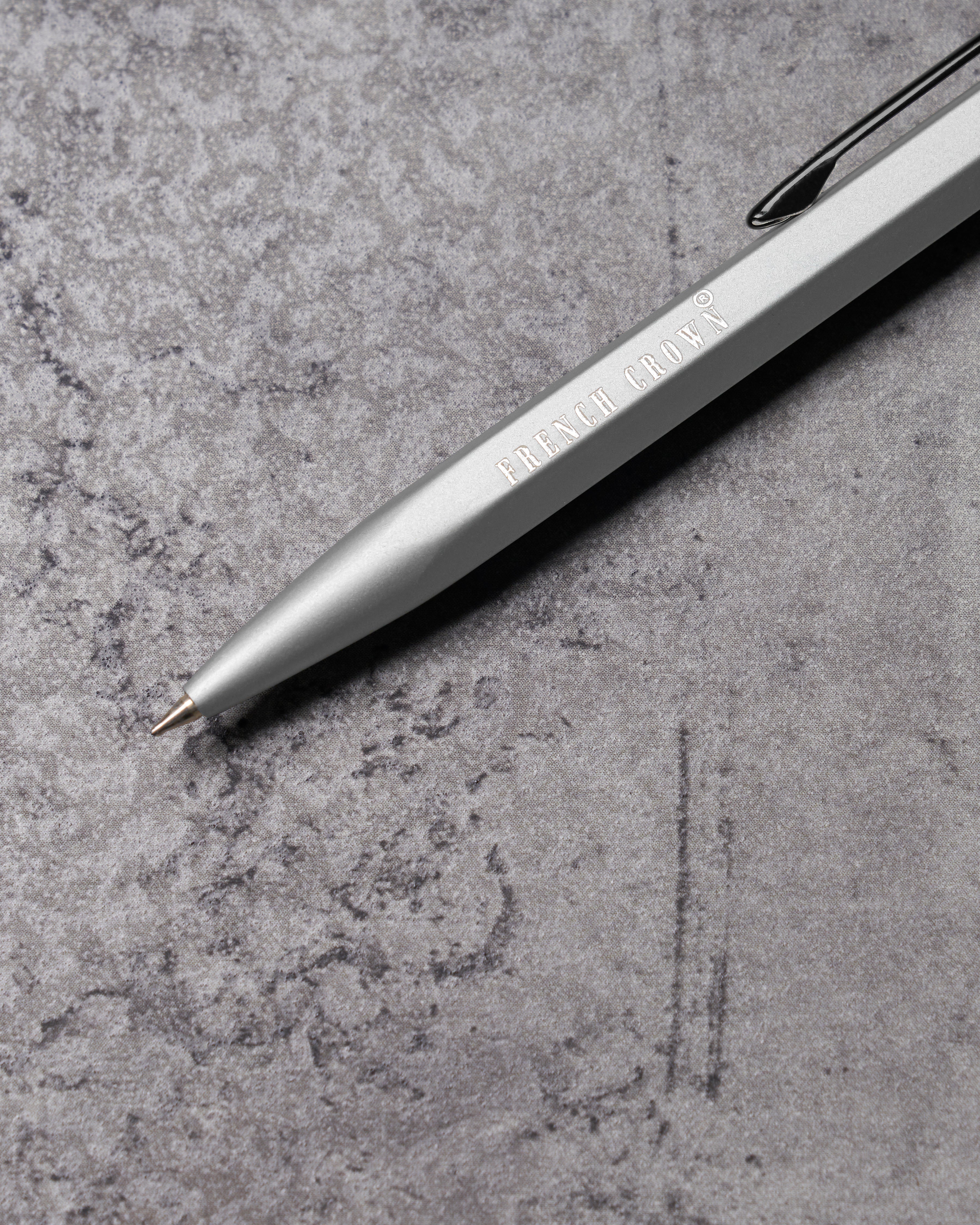 Solid Gray with Light Gray Detailed Ball Pen P021