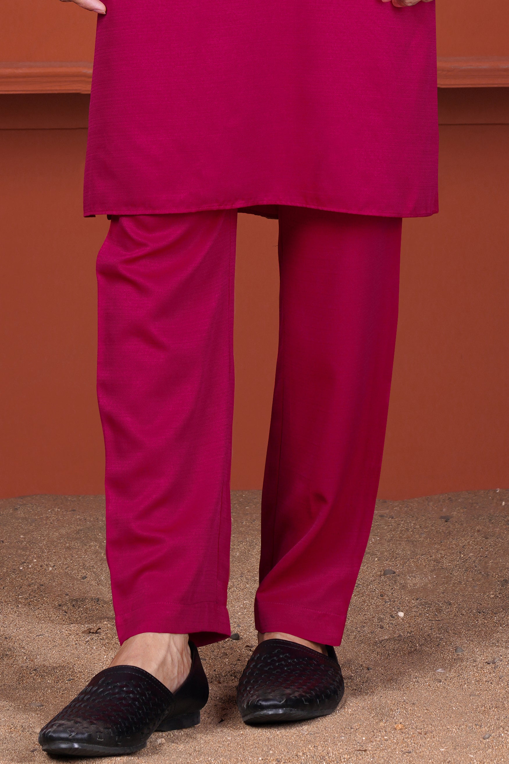 Cardinal Pink Viscose Pajama F-9048