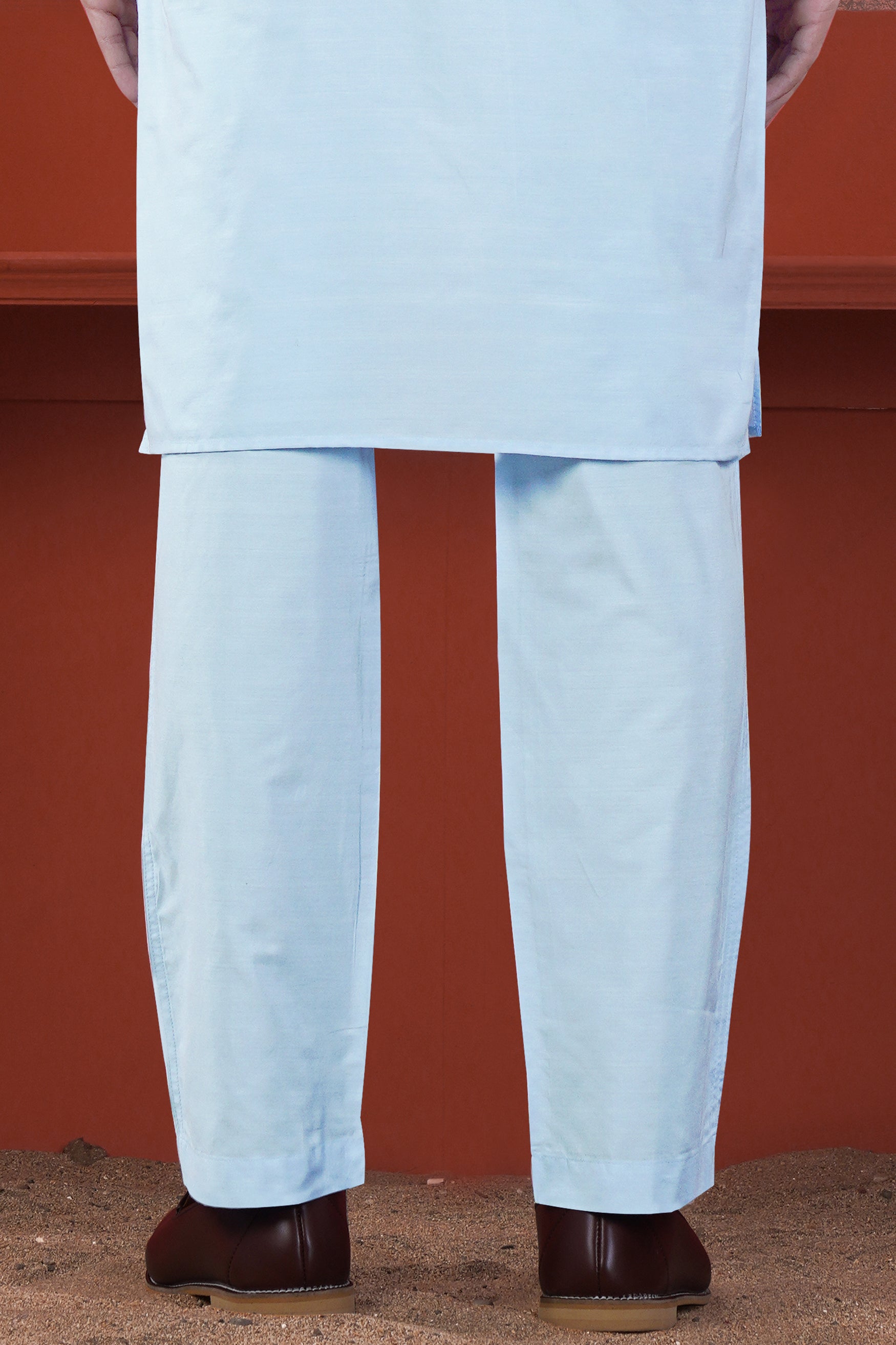 Bluish Subtle Sheen Viscose Pajama F-8923