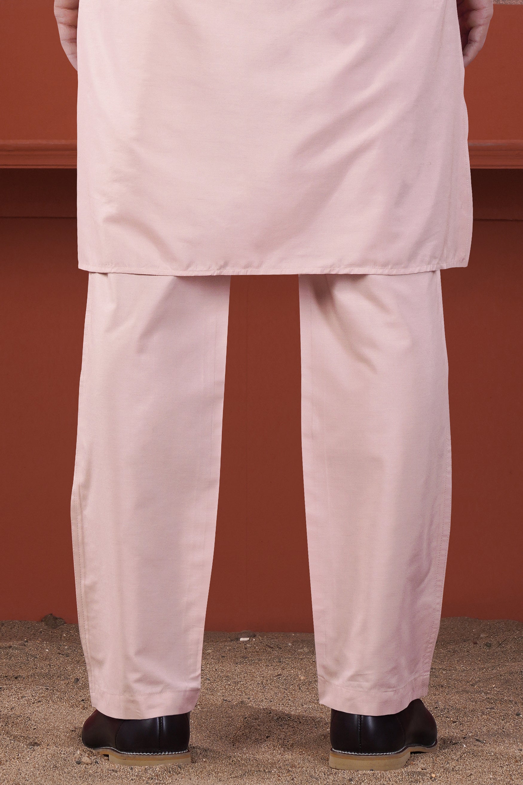 Cavern Pink Subtle Sheen Viscose Pajama F-8925