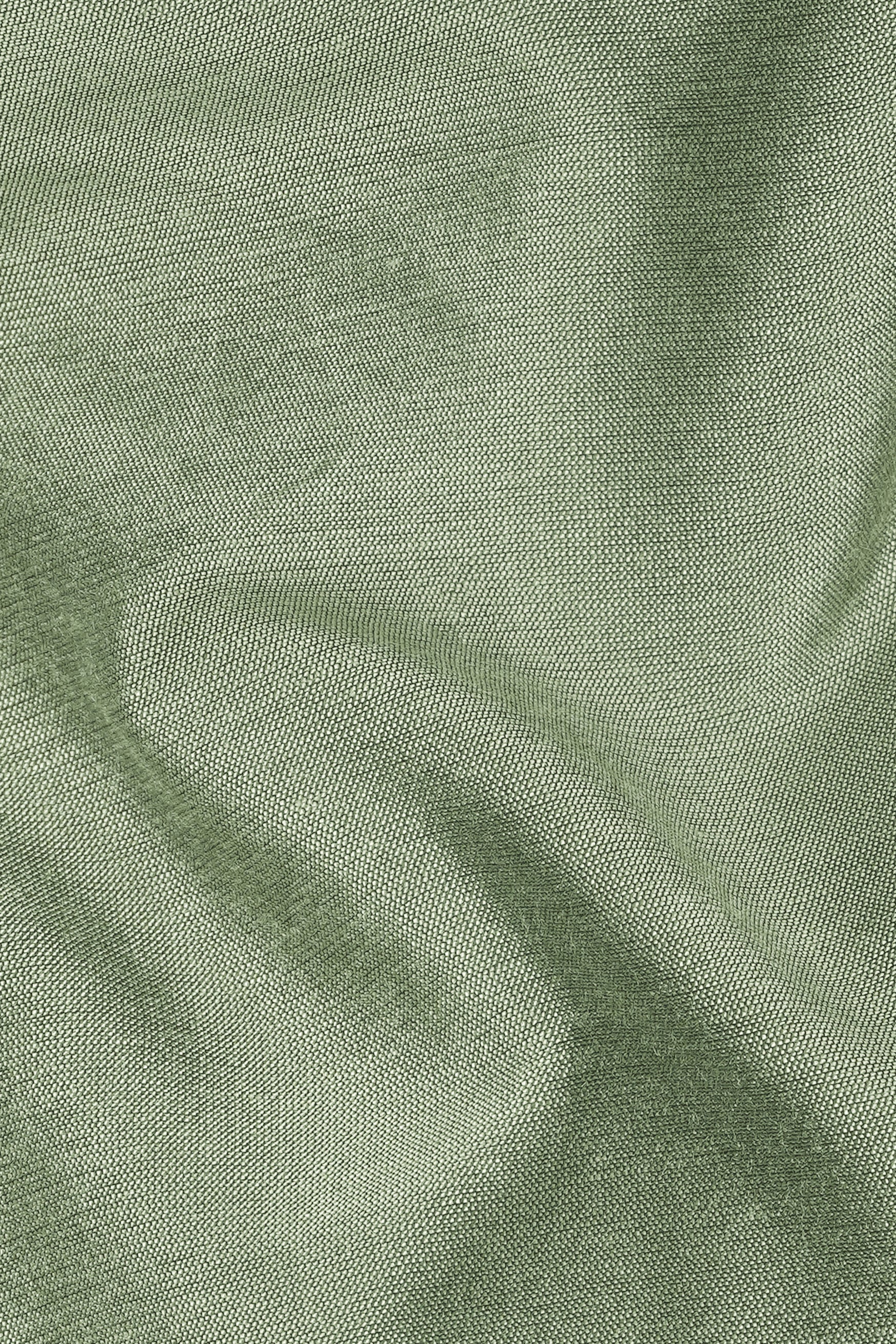 Olive Green Subtle Sheen Viscose Pajama F-8946