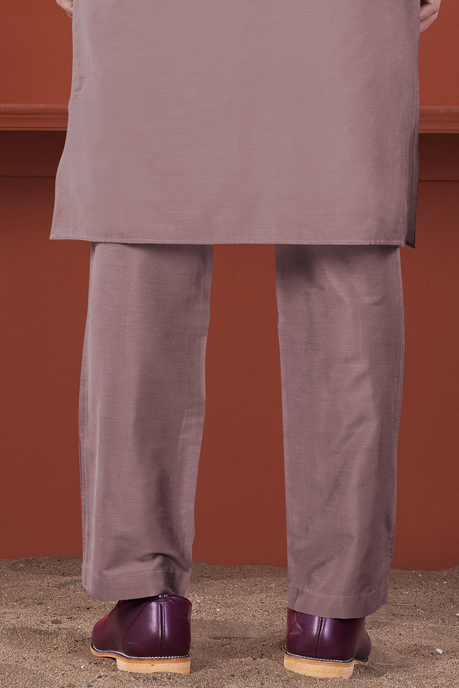 Cinereous Peach Subtle Sheen Viscose Pajama F-8937