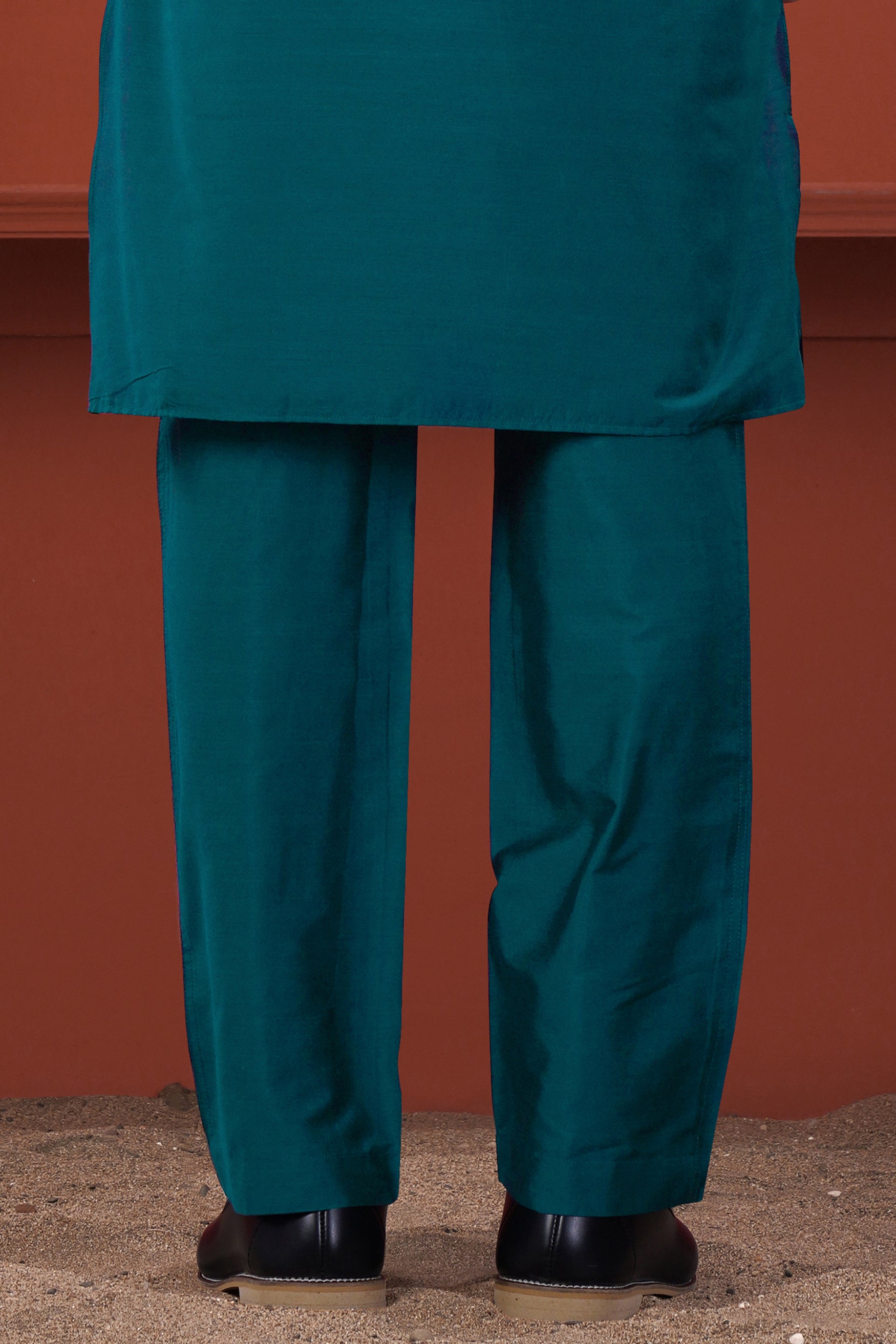 Sherpa Blue Subtle Sheen Viscose Pajama F-8915