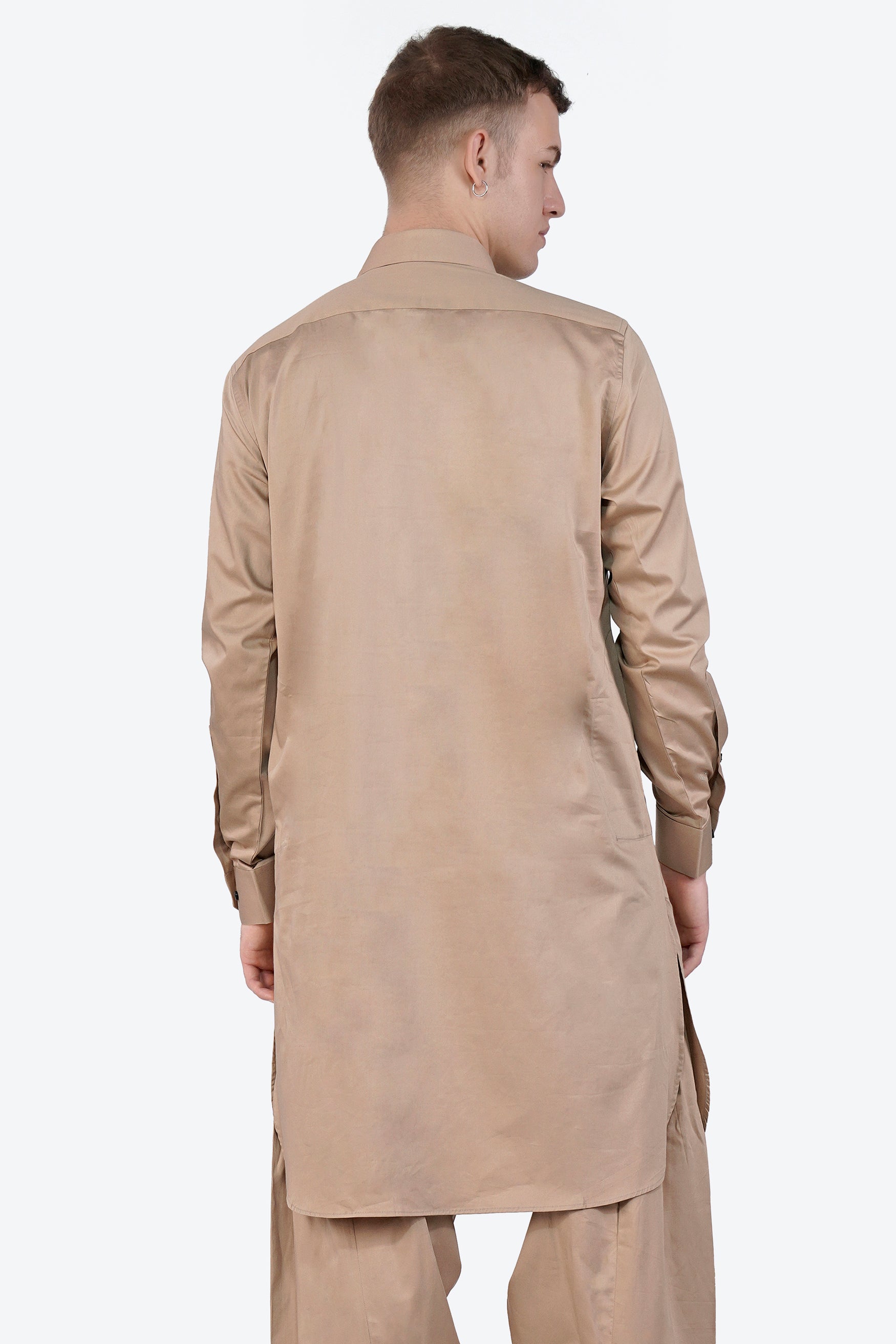 Cashmere Brown Subtle Sheen Super Soft Premium Cotton Pathani