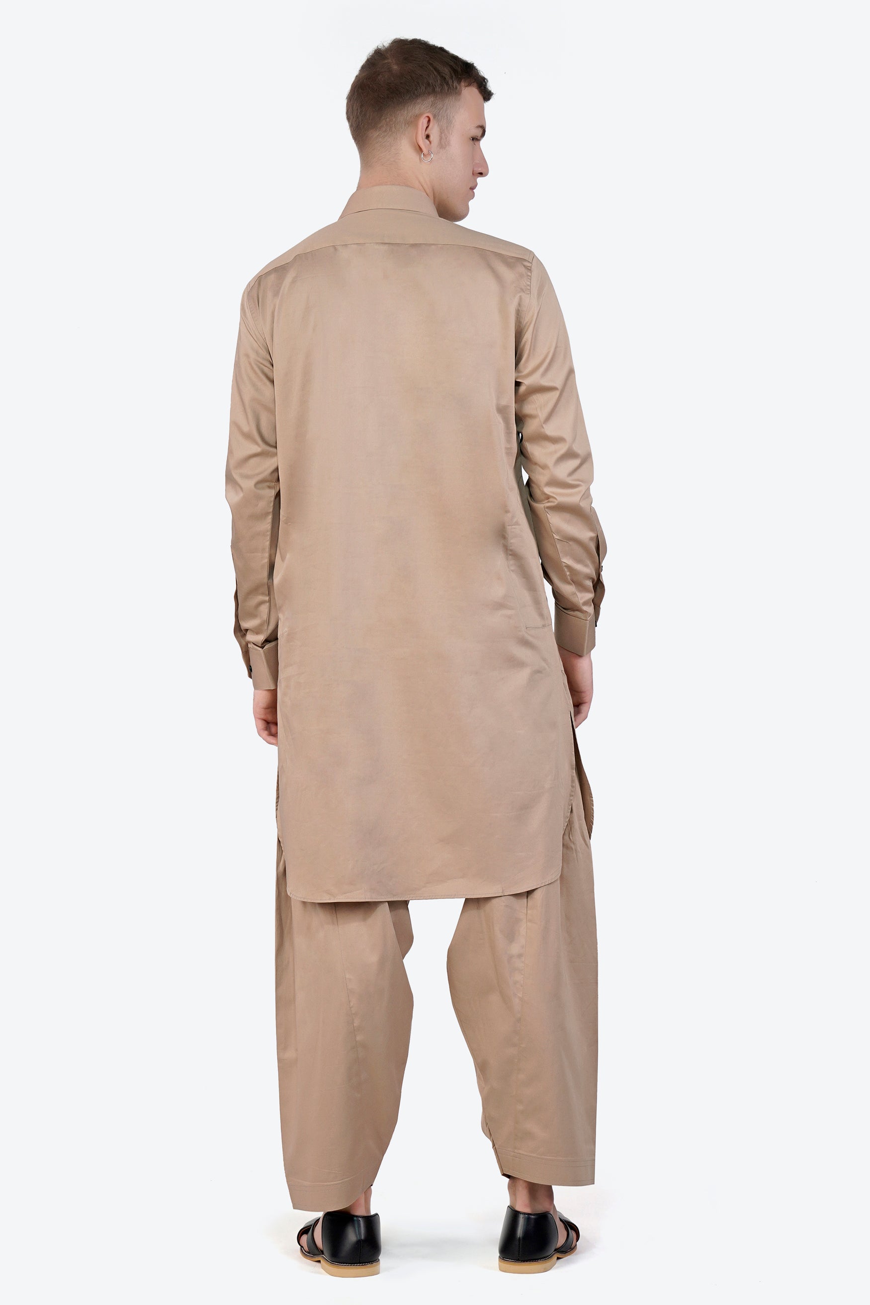 Cashmere Brown Subtle Sheen Super Soft Premium Cotton Pathani