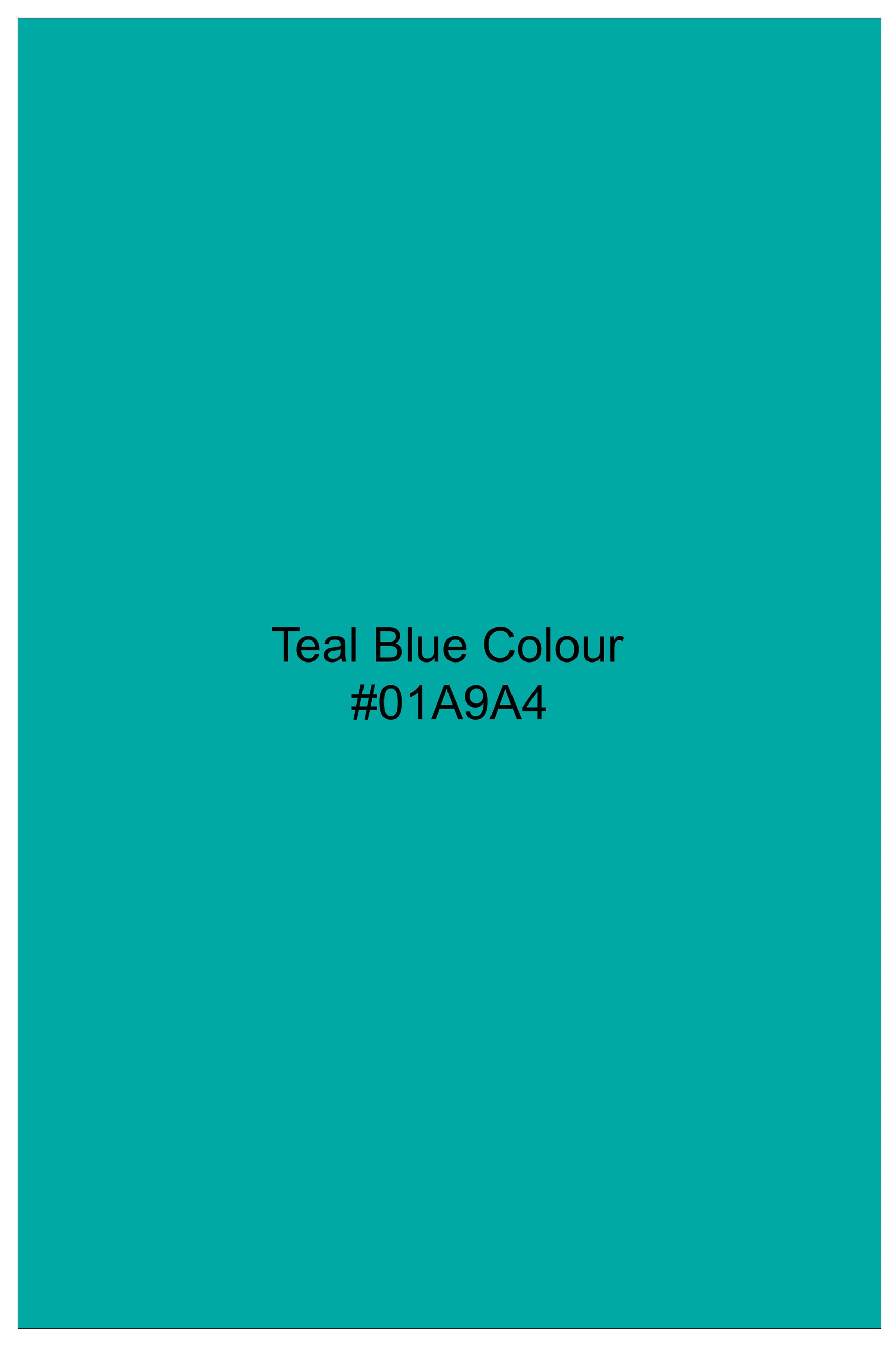 Teal Blue Subtle Sheen Super Soft Premium Cotton Pathani