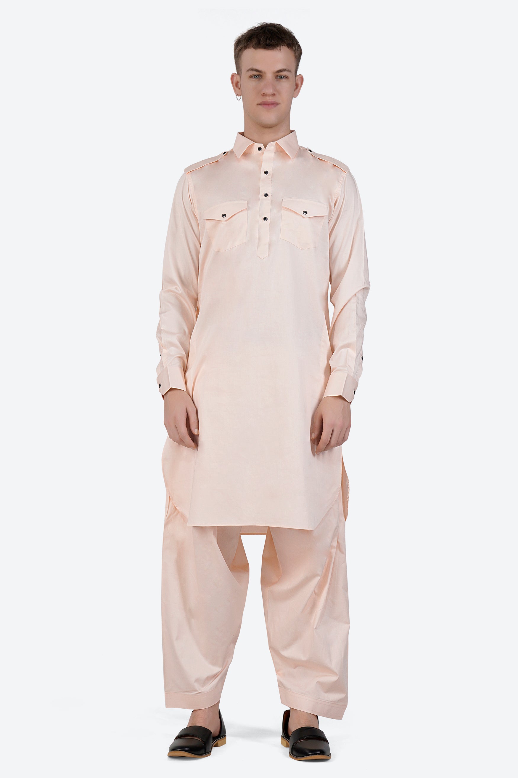 Gainsboro Beige Subtle Sheen Super Soft Premium Cotton Pathani