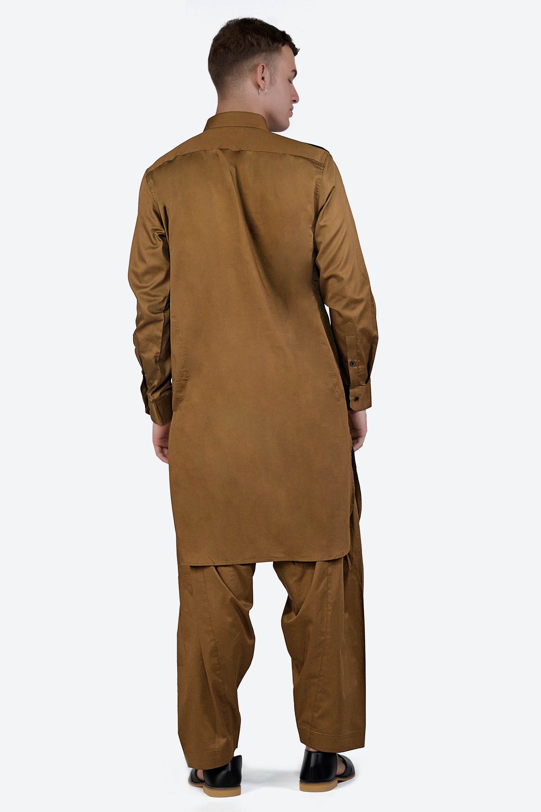 Nutmeg Brown Subtle Sheen Super Soft Premium Cotton Pathani