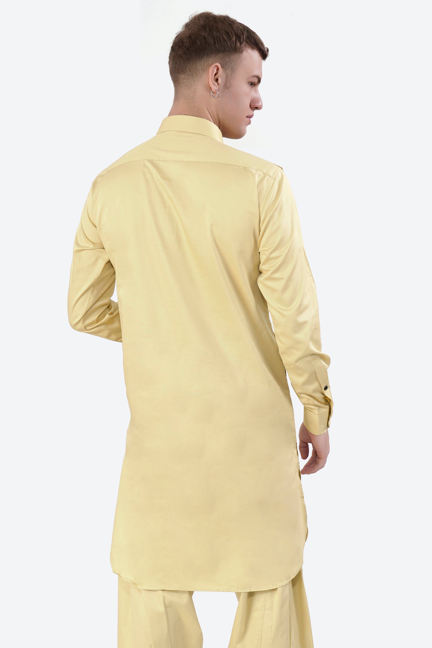 Sidecar Beige Subtle Sheen Super Soft Premium Cotton Pathani