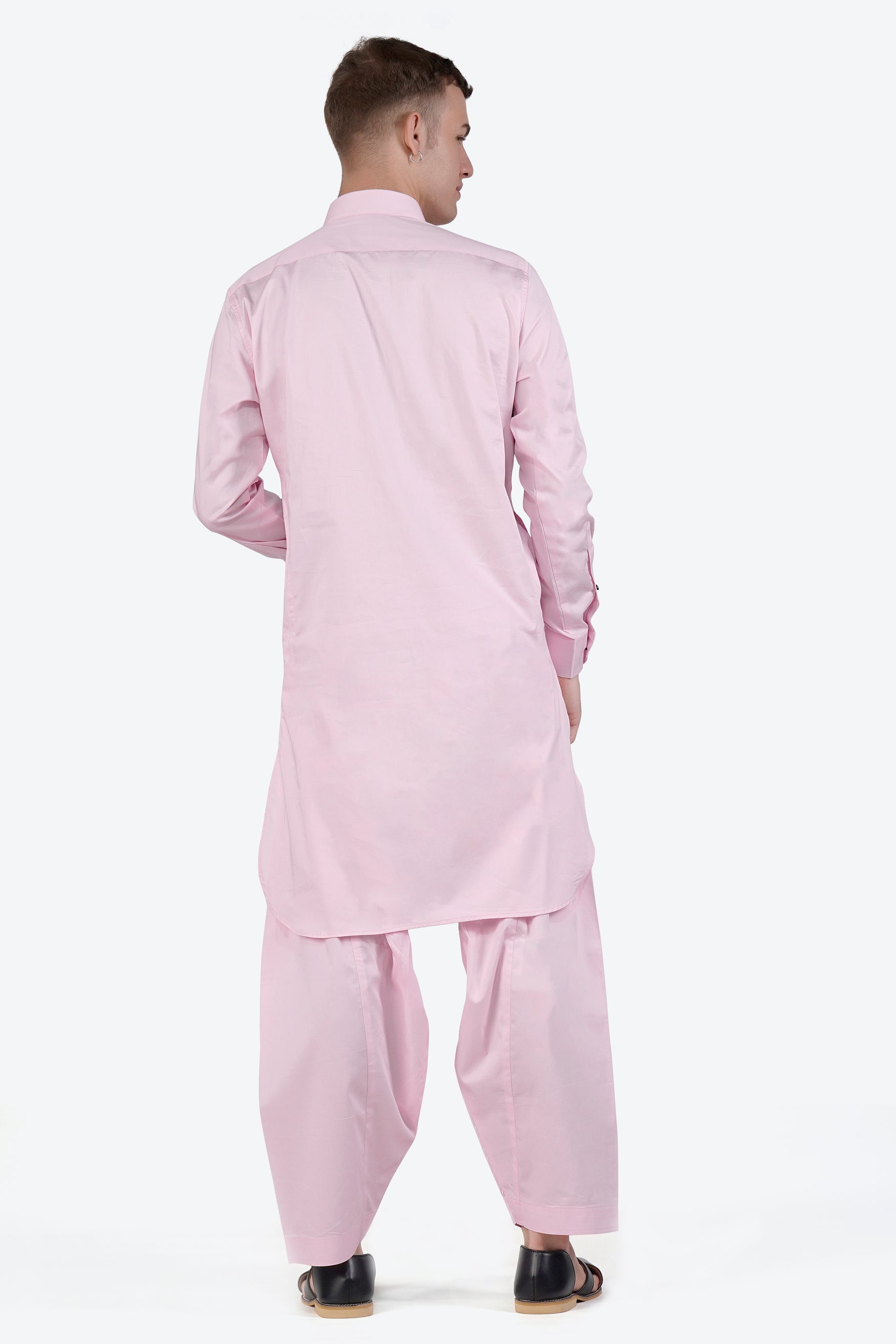 Carousel Pink Subtle Sheen Super Soft Premium Cotton Pathani