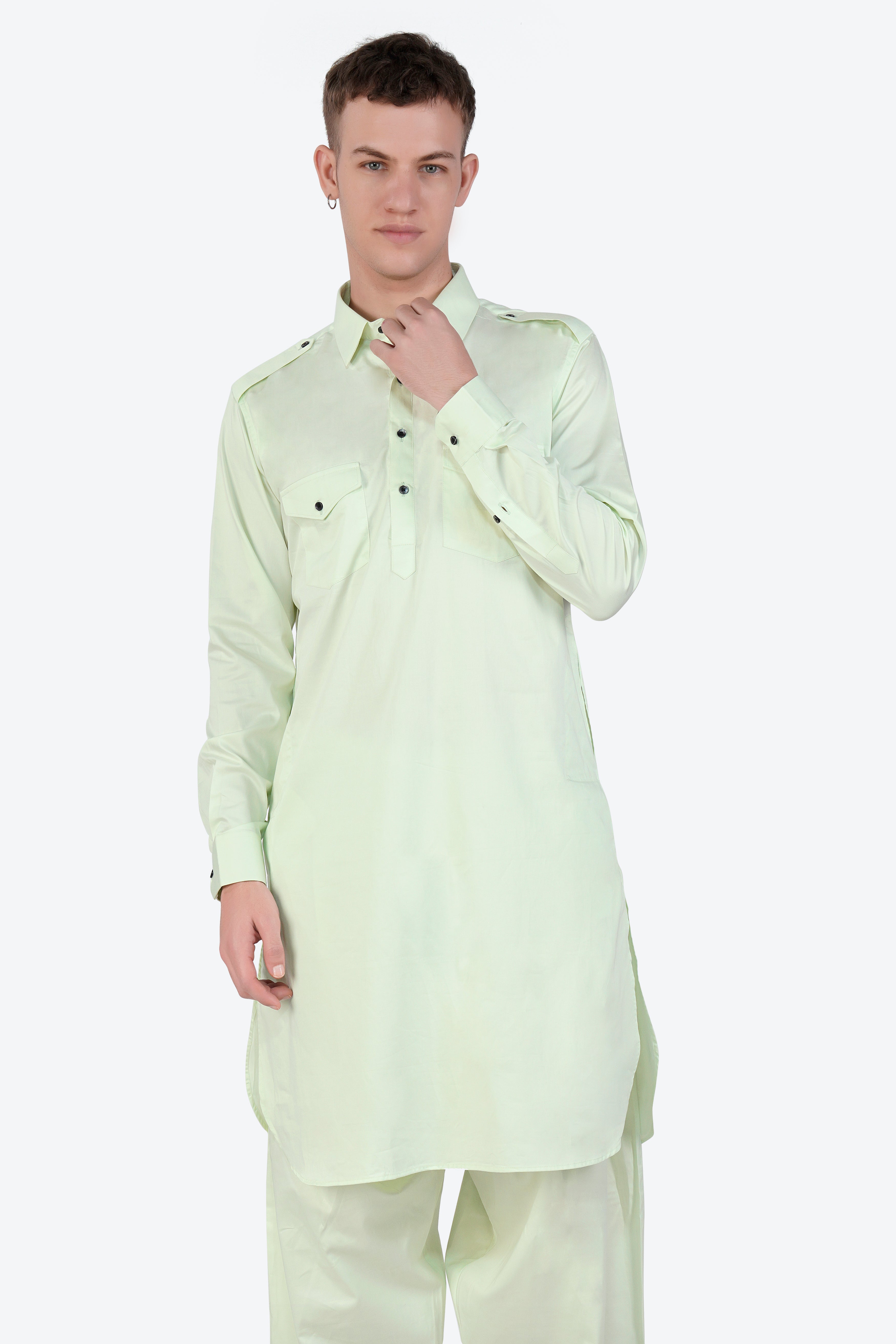 Surf Crest Subtle Sheen Super Soft Premium Cotton Pathani Set