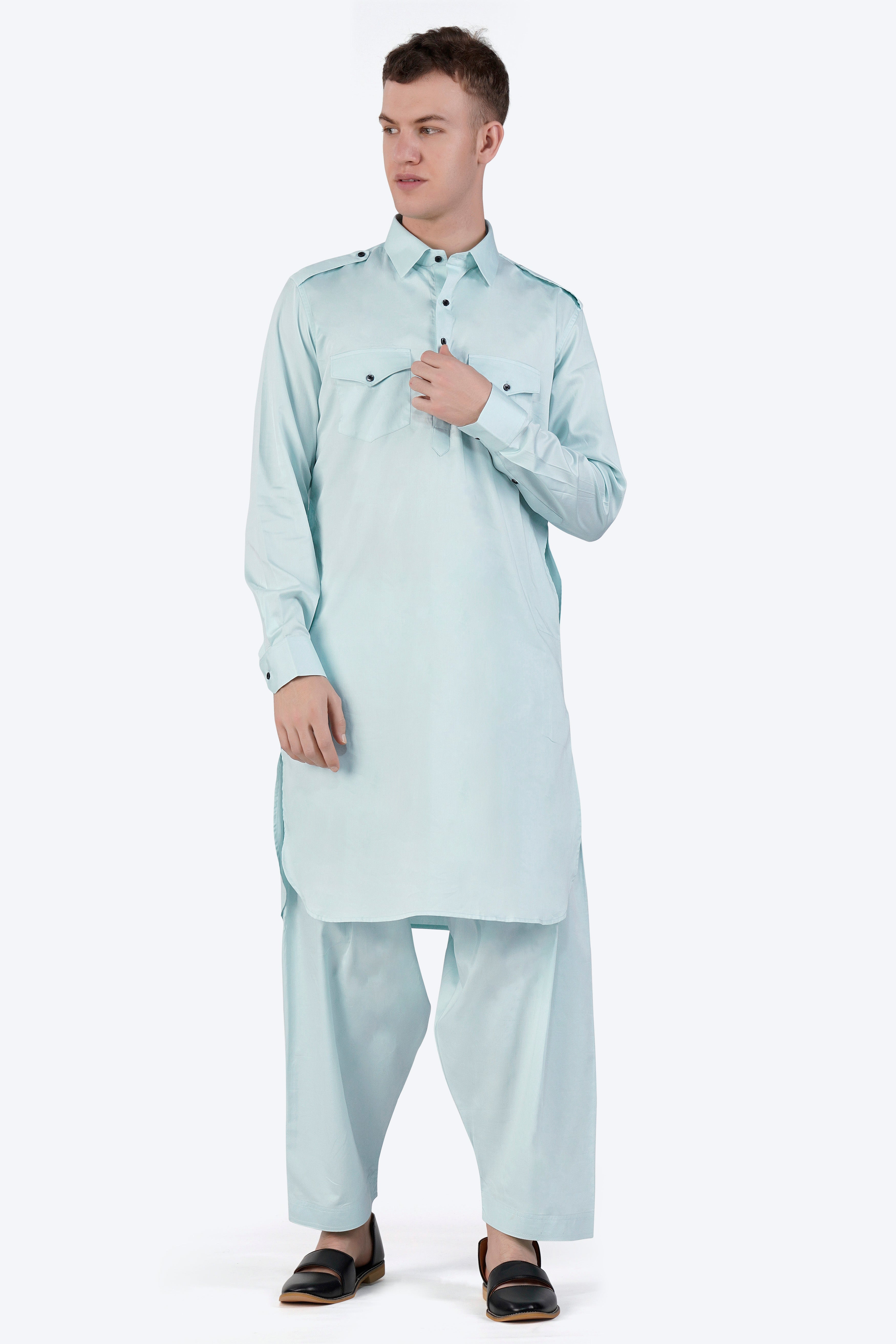 Mercury Blue Dhoti F-6323