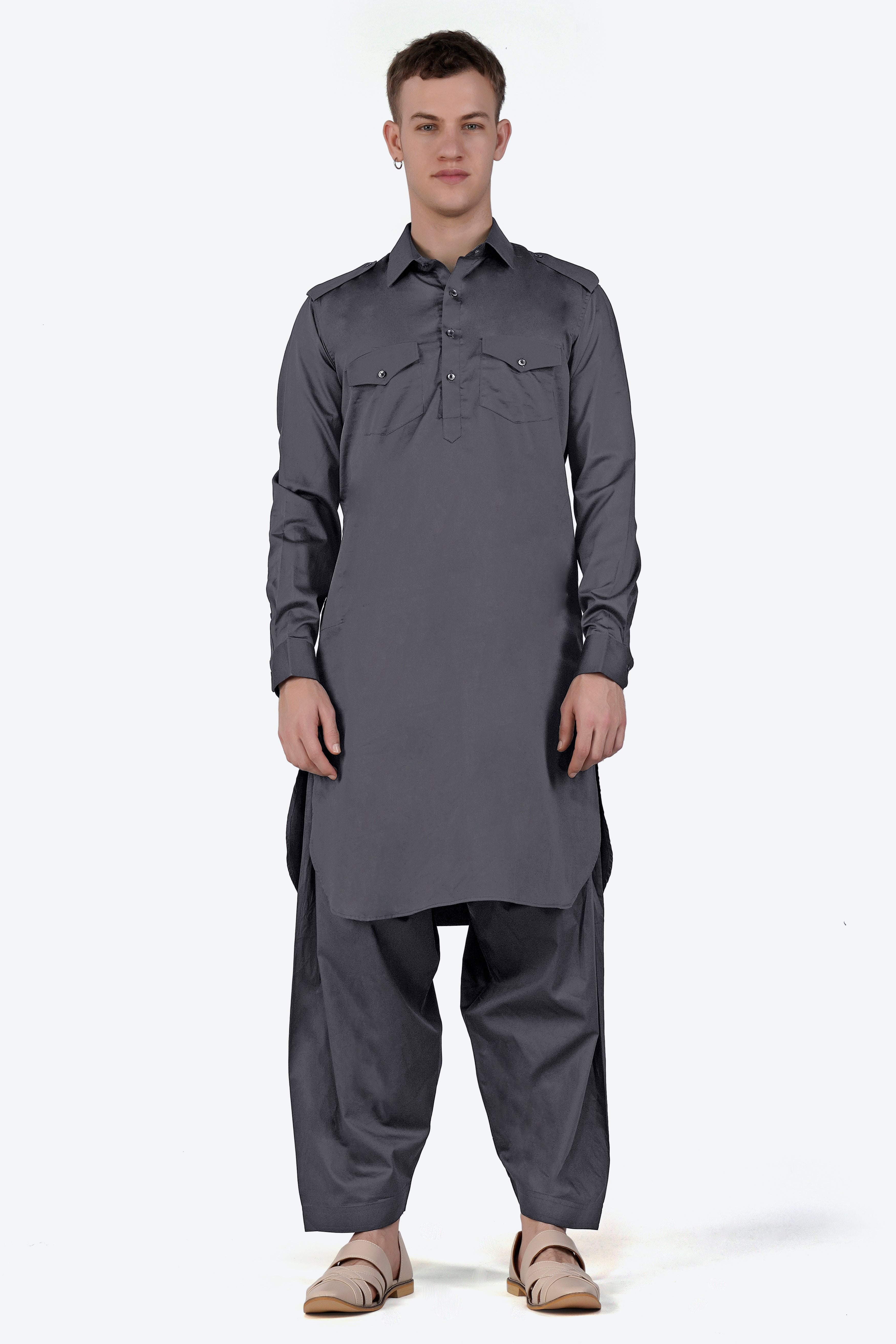 Iridium Gray Dhoti F-6351