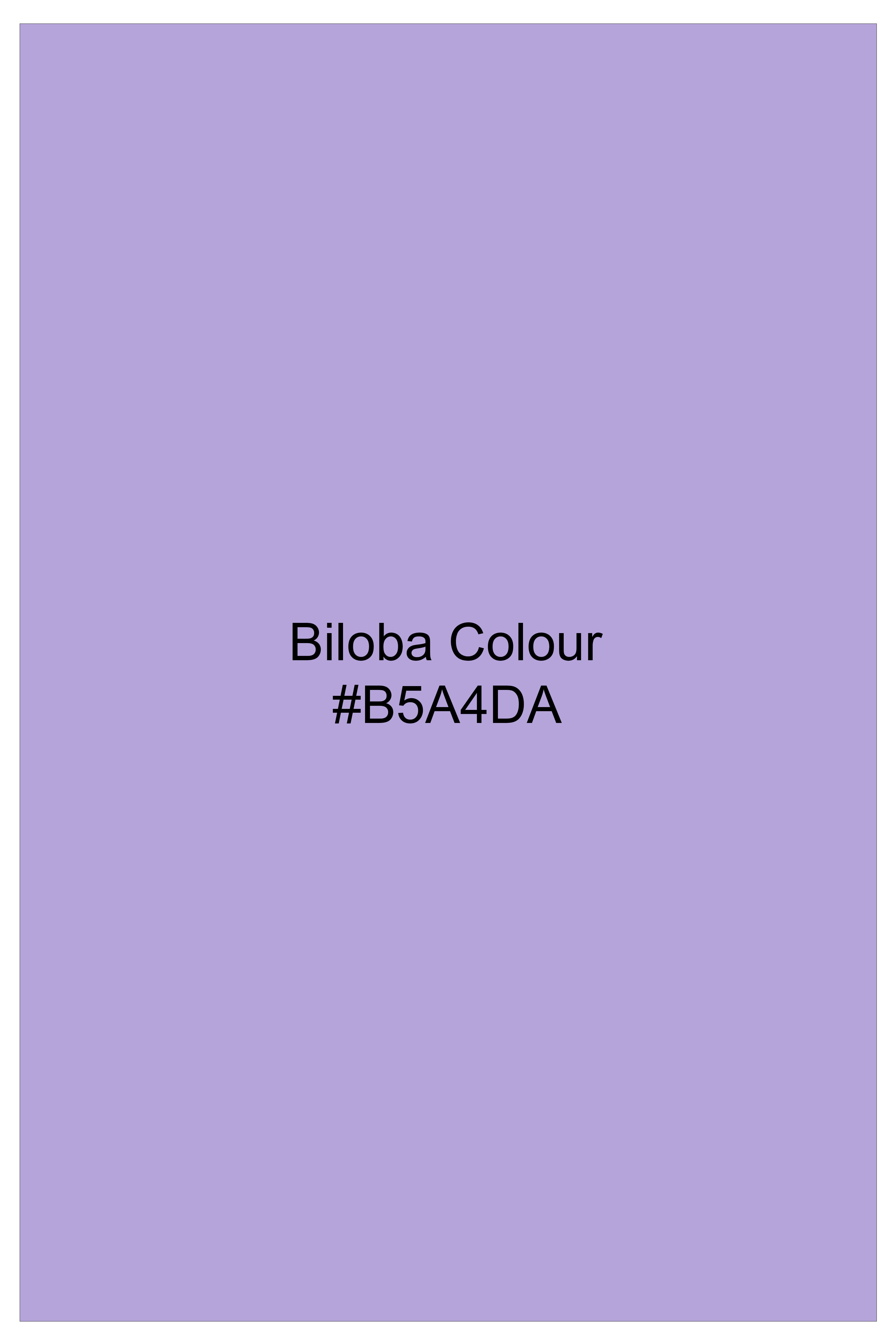 Lumis-Biloba Purple And Bright White Windowpane Subtle Sheen Super Soft Premium Cotton Dress Shirt