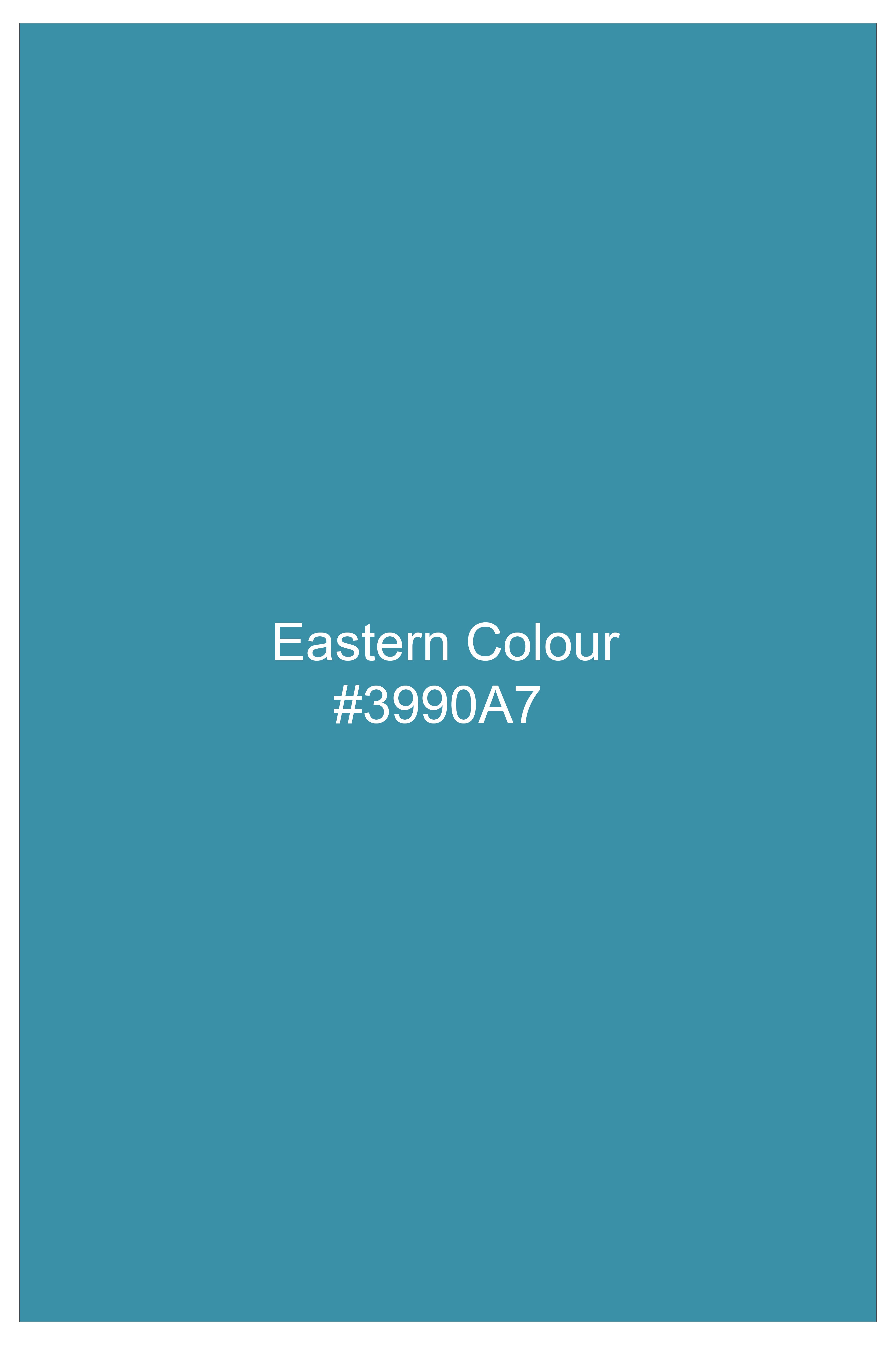 Orientor-Eastern Blue Subtle Sheen Super Soft Premium Cotton Mandarin Dress Shirt