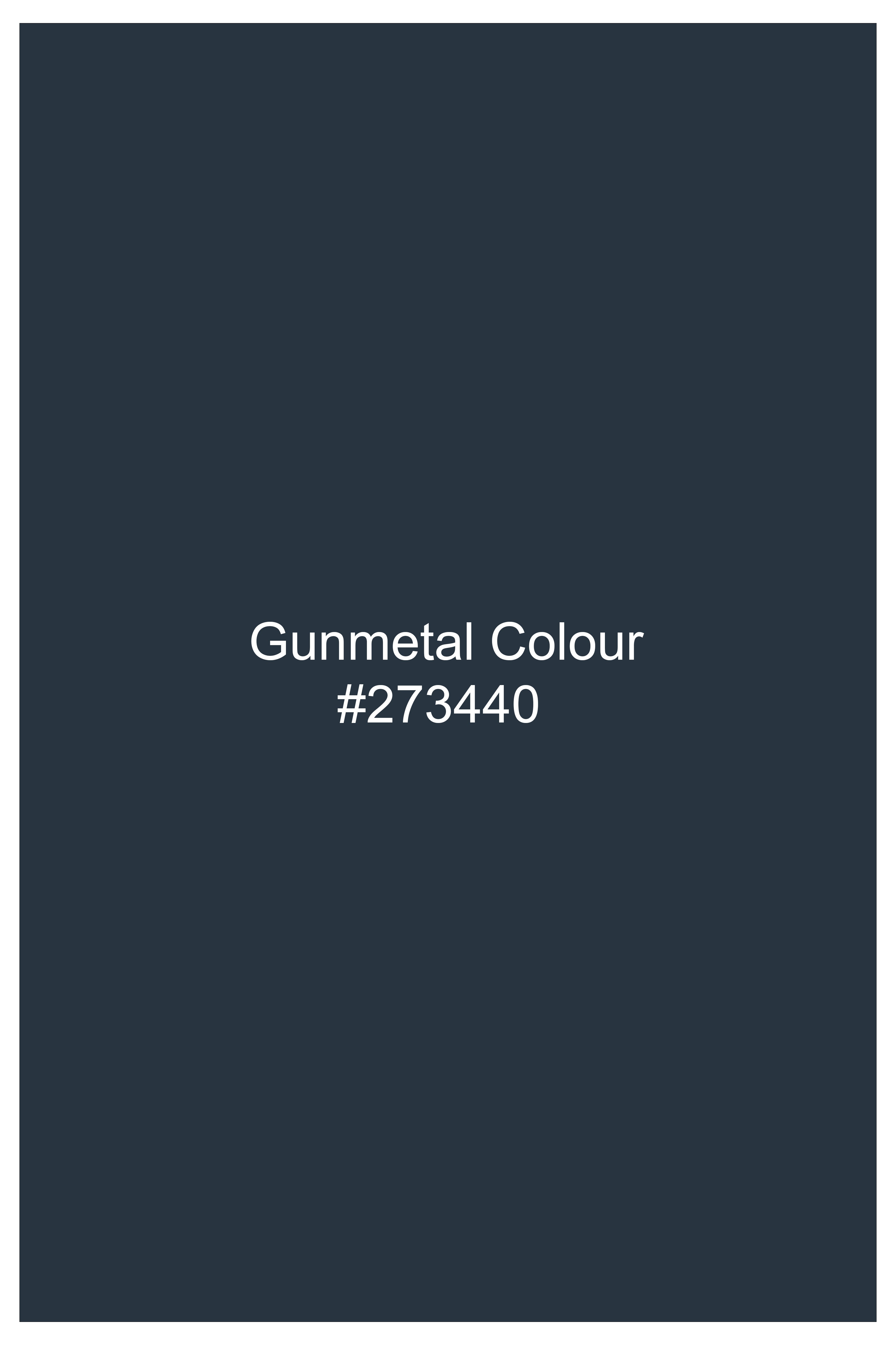 Gunmetal Blue Solid Subtle Sheen Super Soft Premium Cotton Boxer