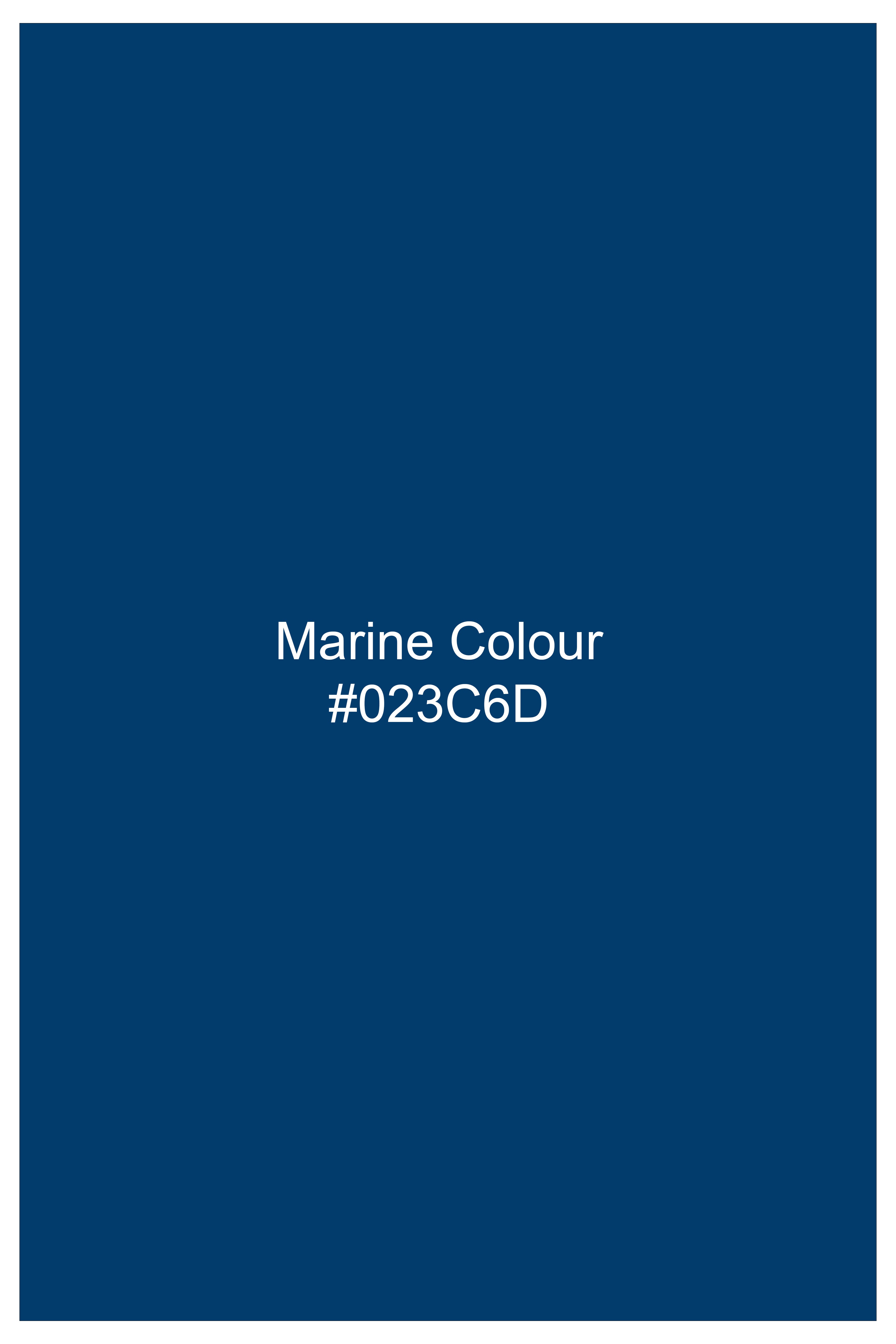 Marine Blue Floral Printed Jacquard Premium Cotton Boxer