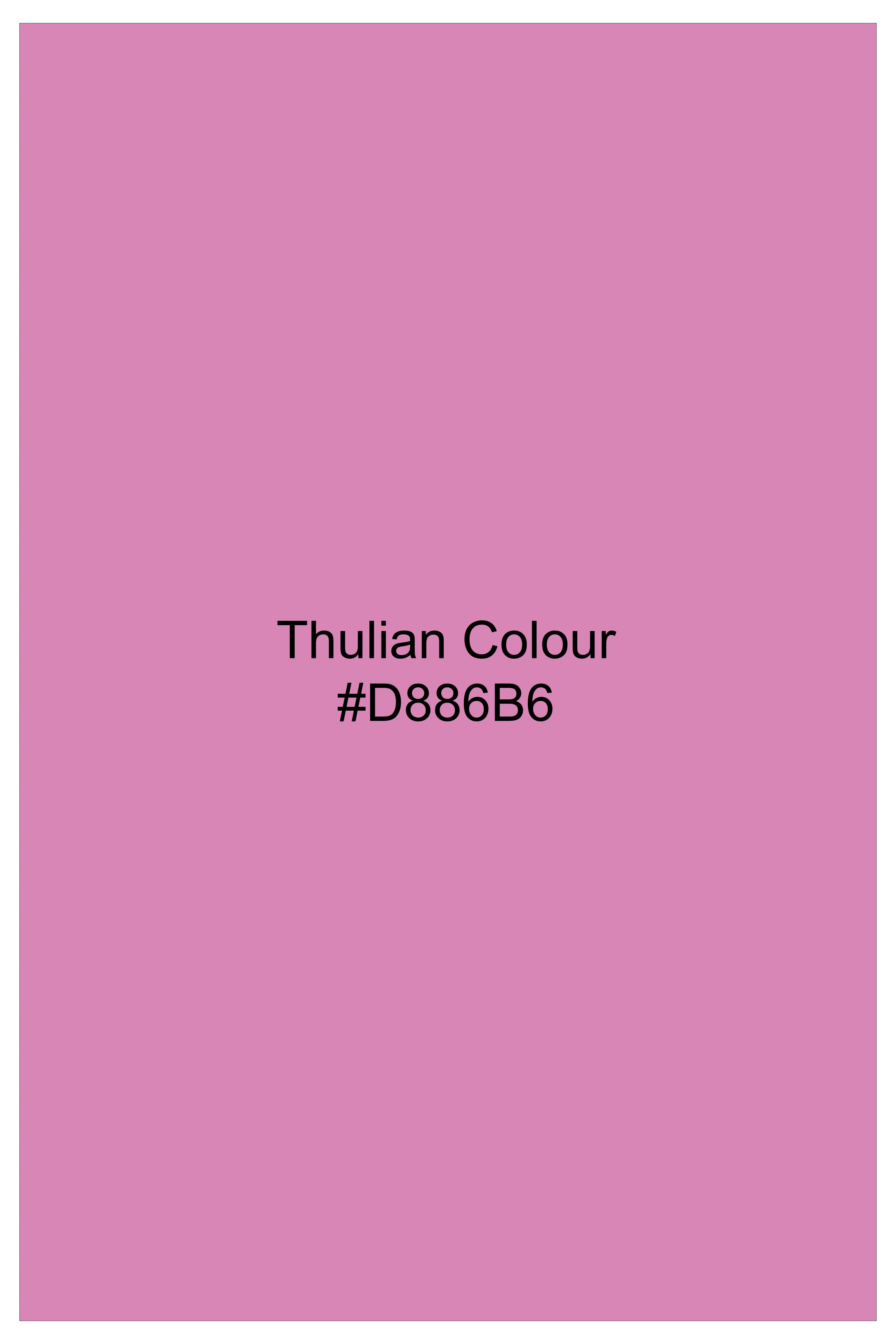 Thulian Pink Jacquard Textured Premium Cotton Shirt