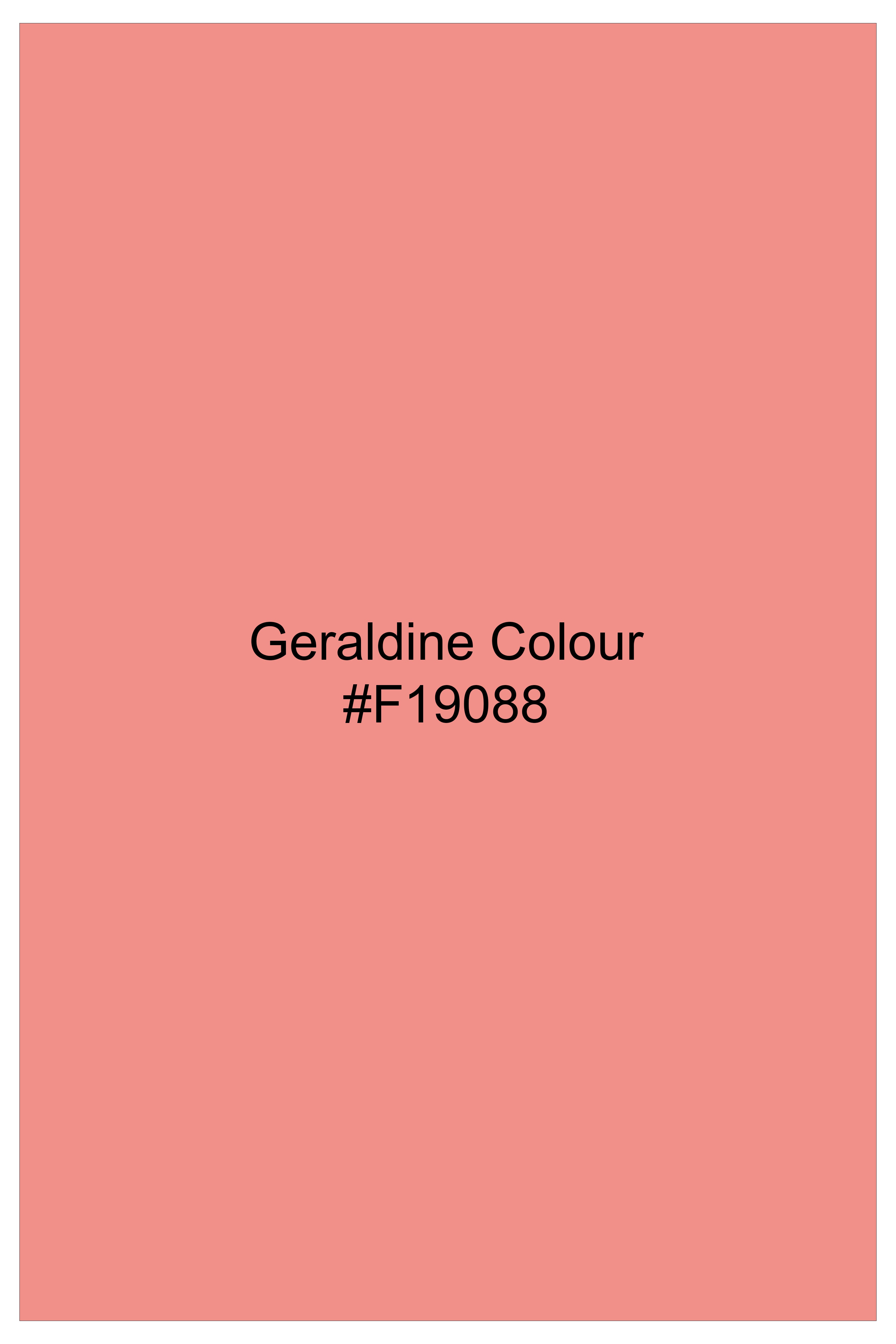 Geraldine peach Solid Chambray Premium Giza Cotton Shirt