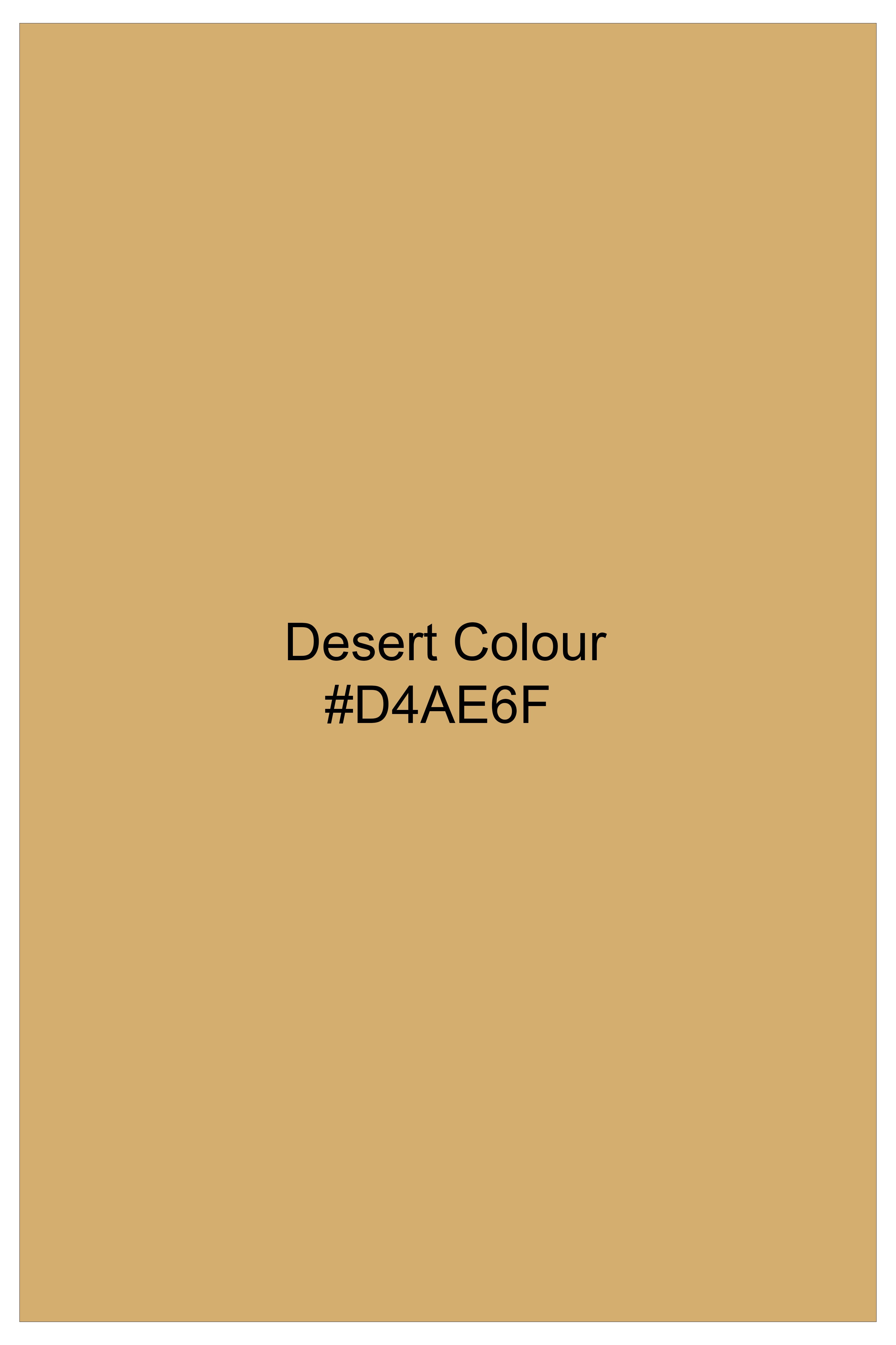 Aurion-Desert Yellow Subtle Sheen Super Soft Premium Cotton Mandarin Dress Shirt