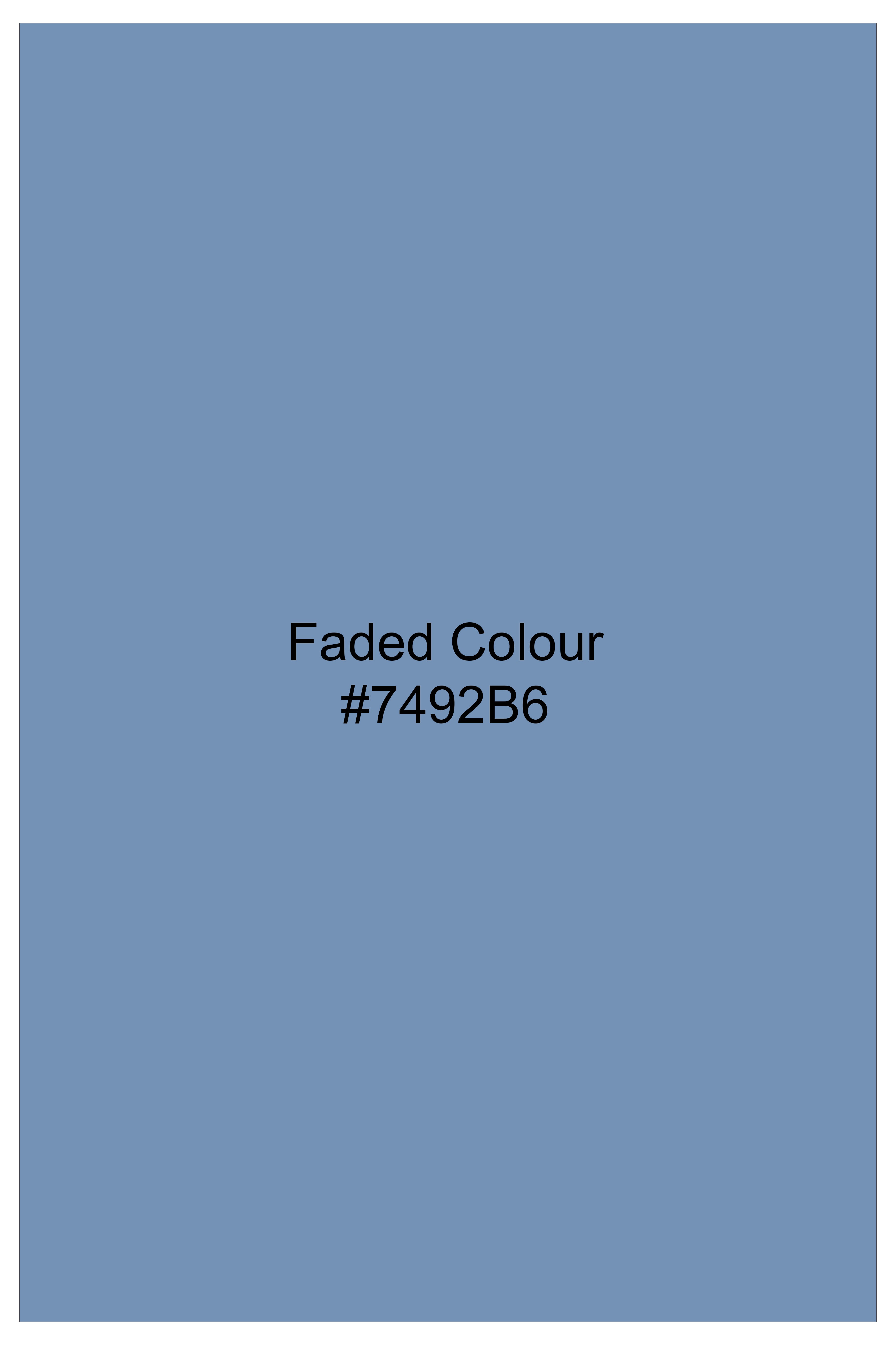 Faded Blue Print Subtle Sheen Super Soft Premium Cotton Shirt