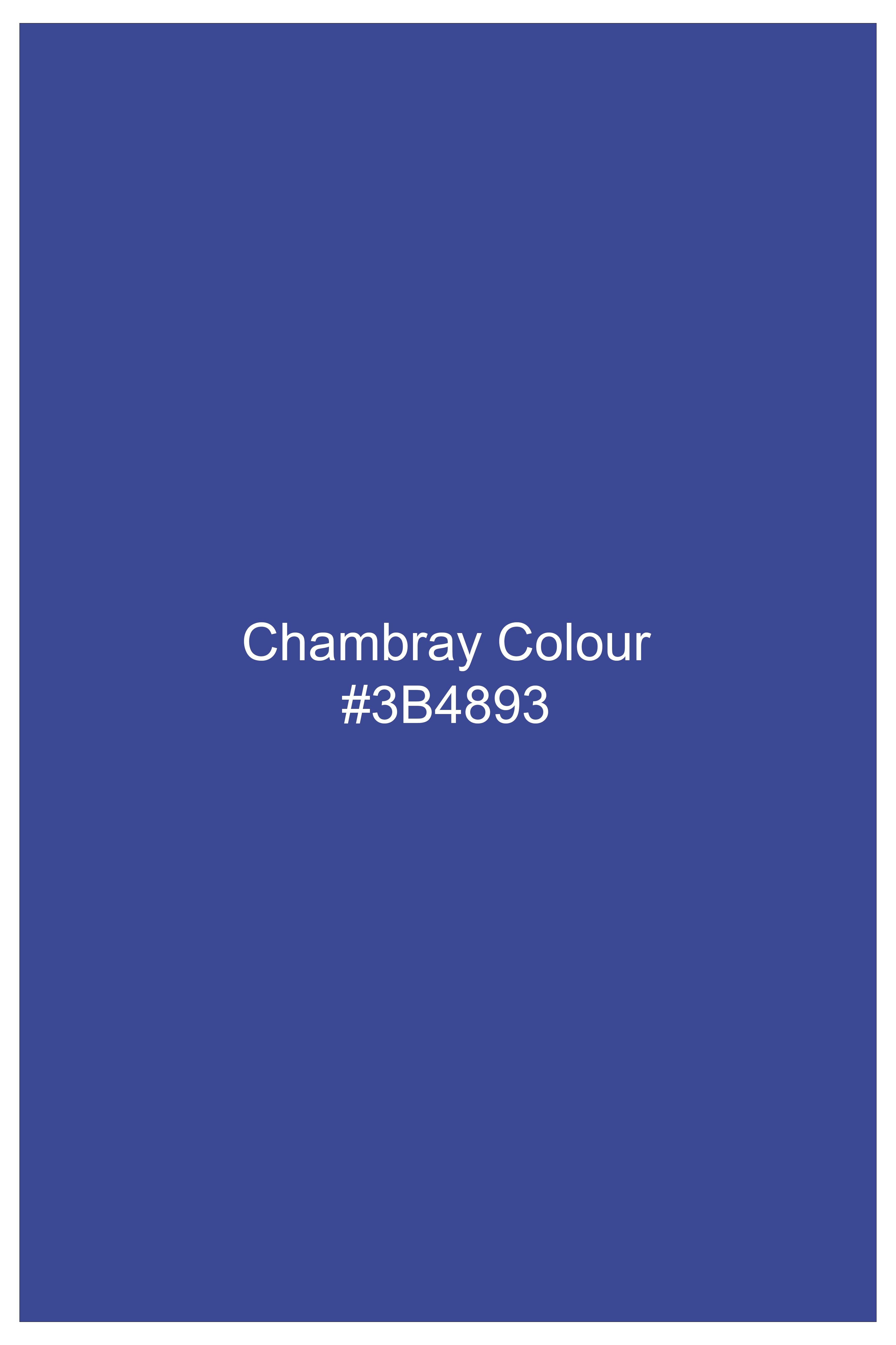Chambray Blue Rinse Washed Stretchble Denim