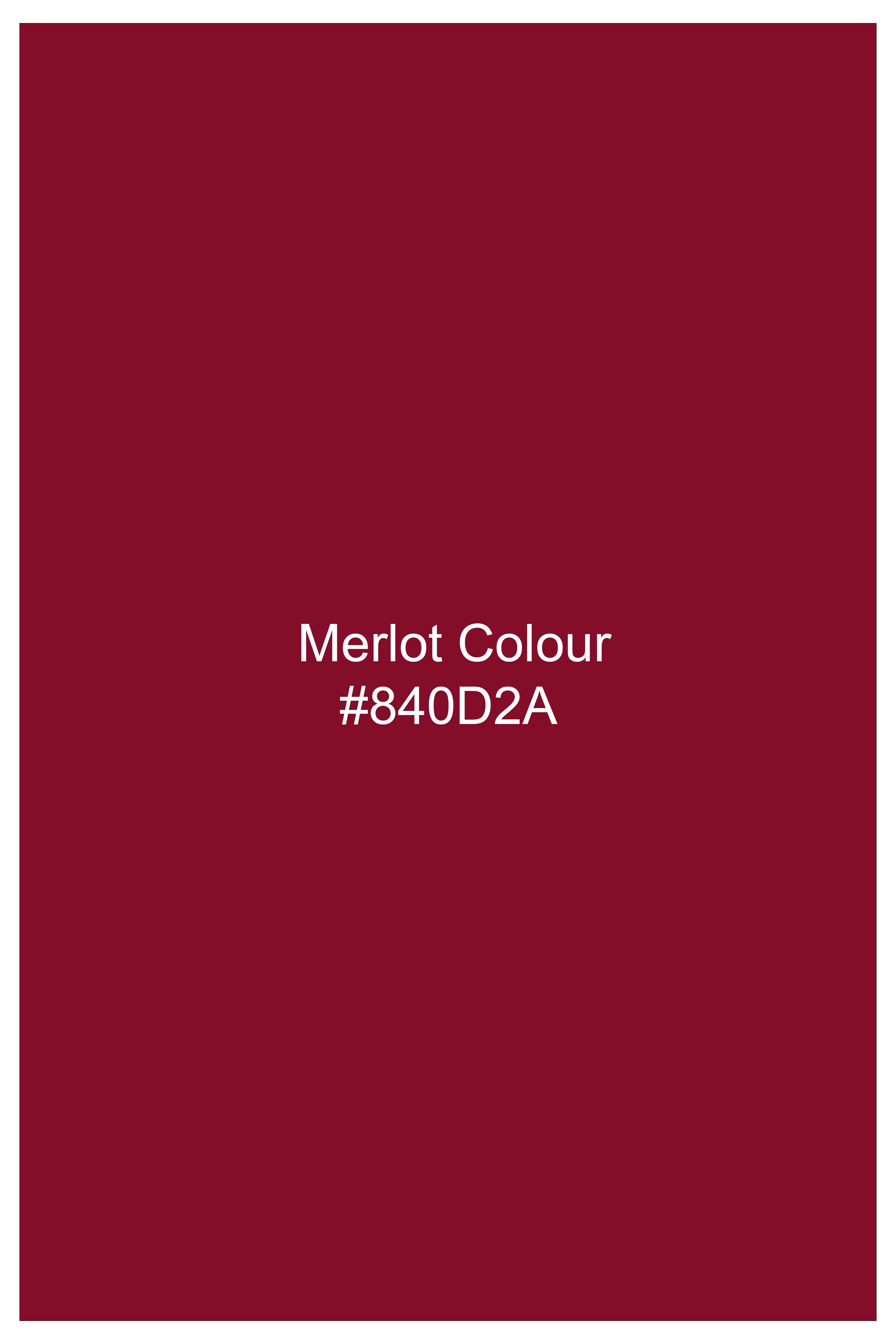 Vintage-Merlot Red Solid Flannel Premium Cotton Boxer