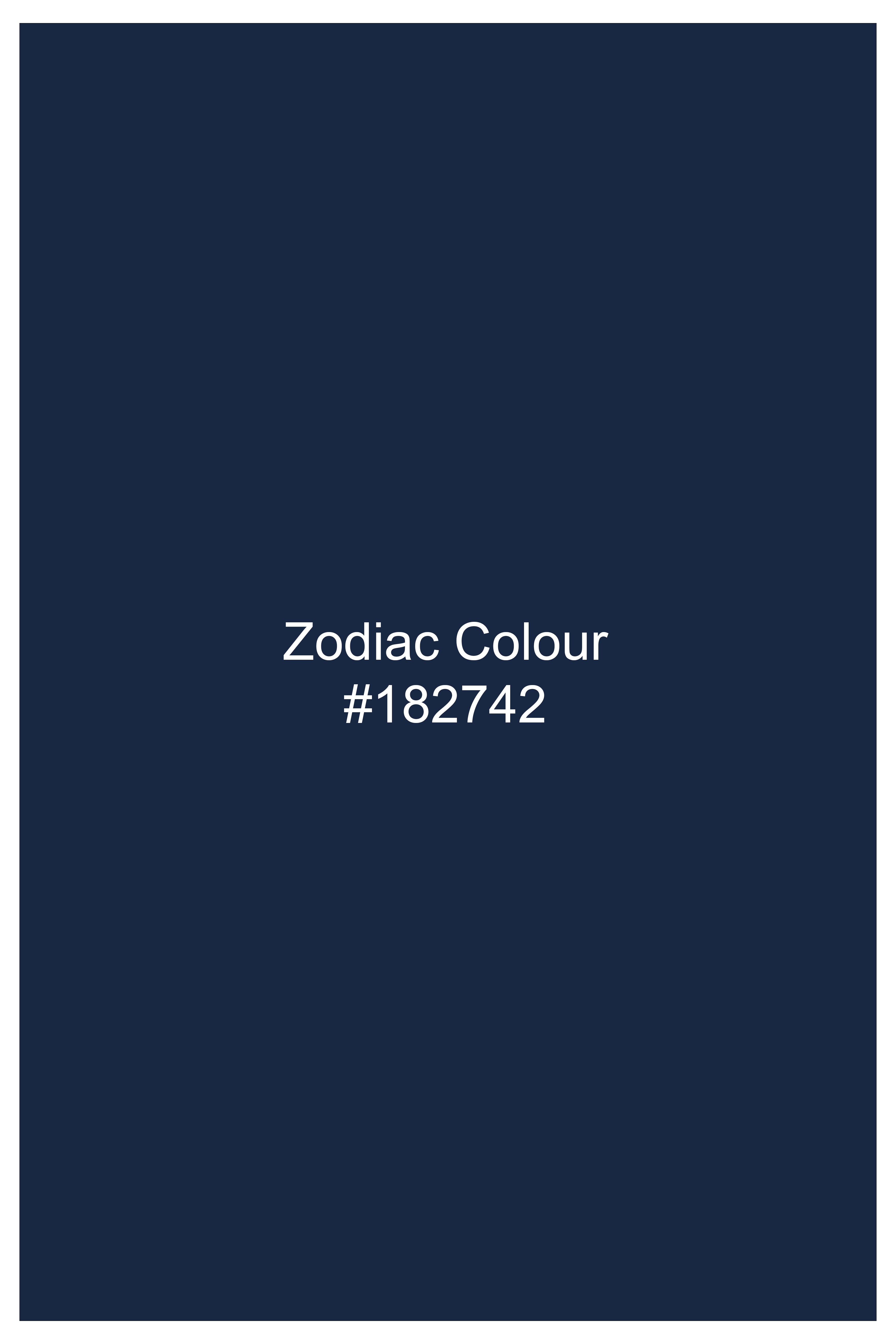 Zodiac Blue Television Printed Poplin Giza Cotton Shirt