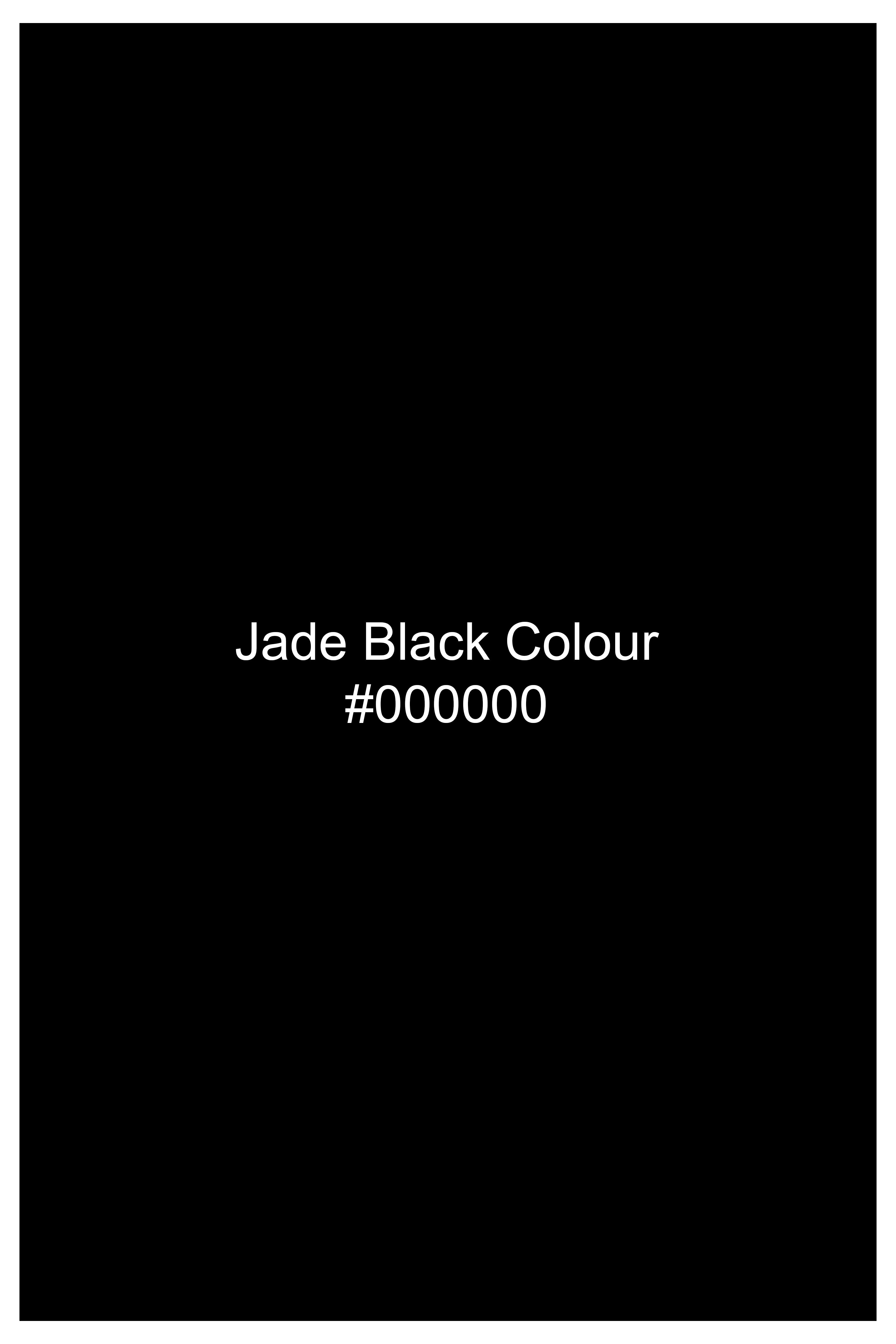 Jade Black Dobby Textured Premium Cotton Shirt