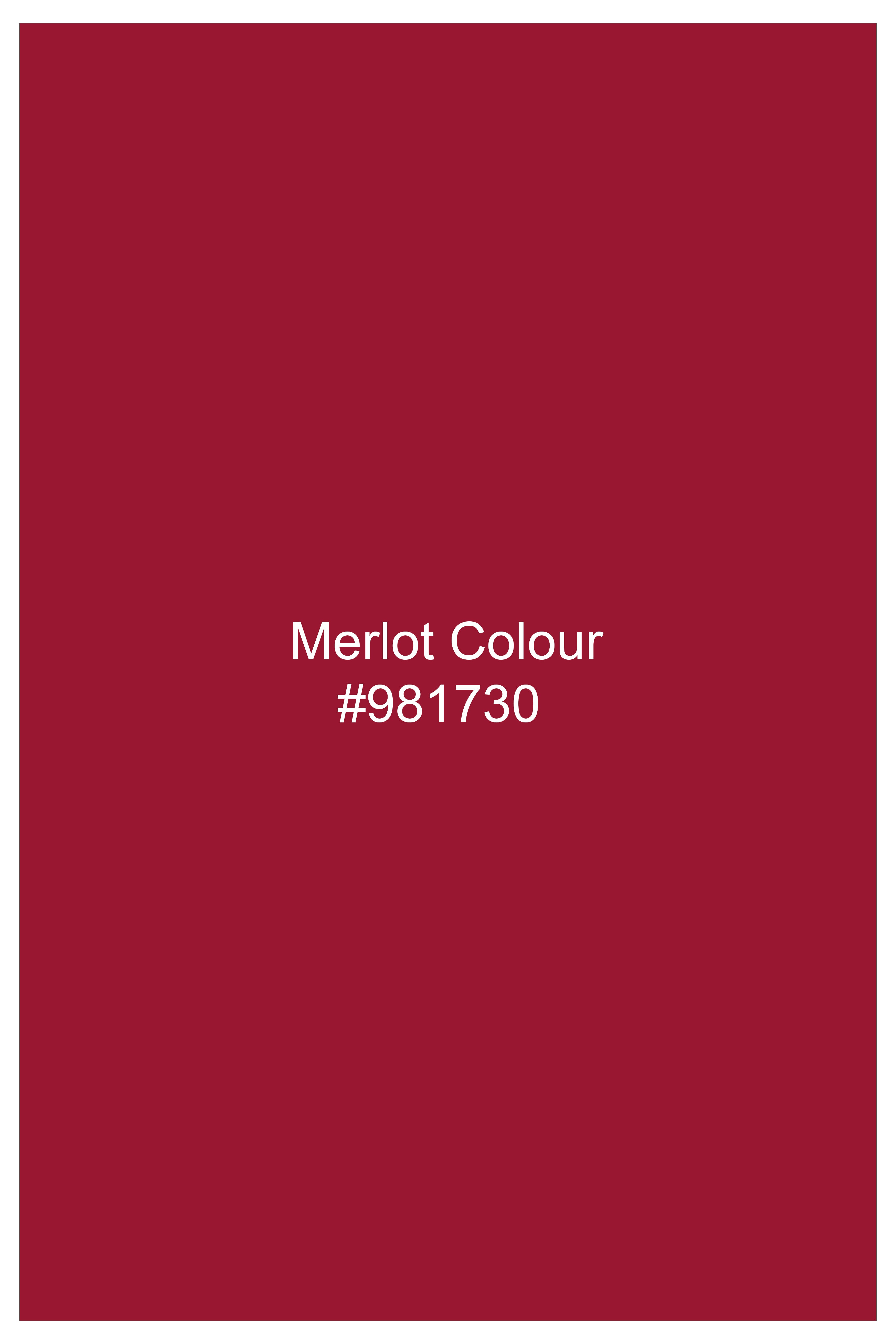 Merlot Red Printed Jacquard Premium Cotton Boxer