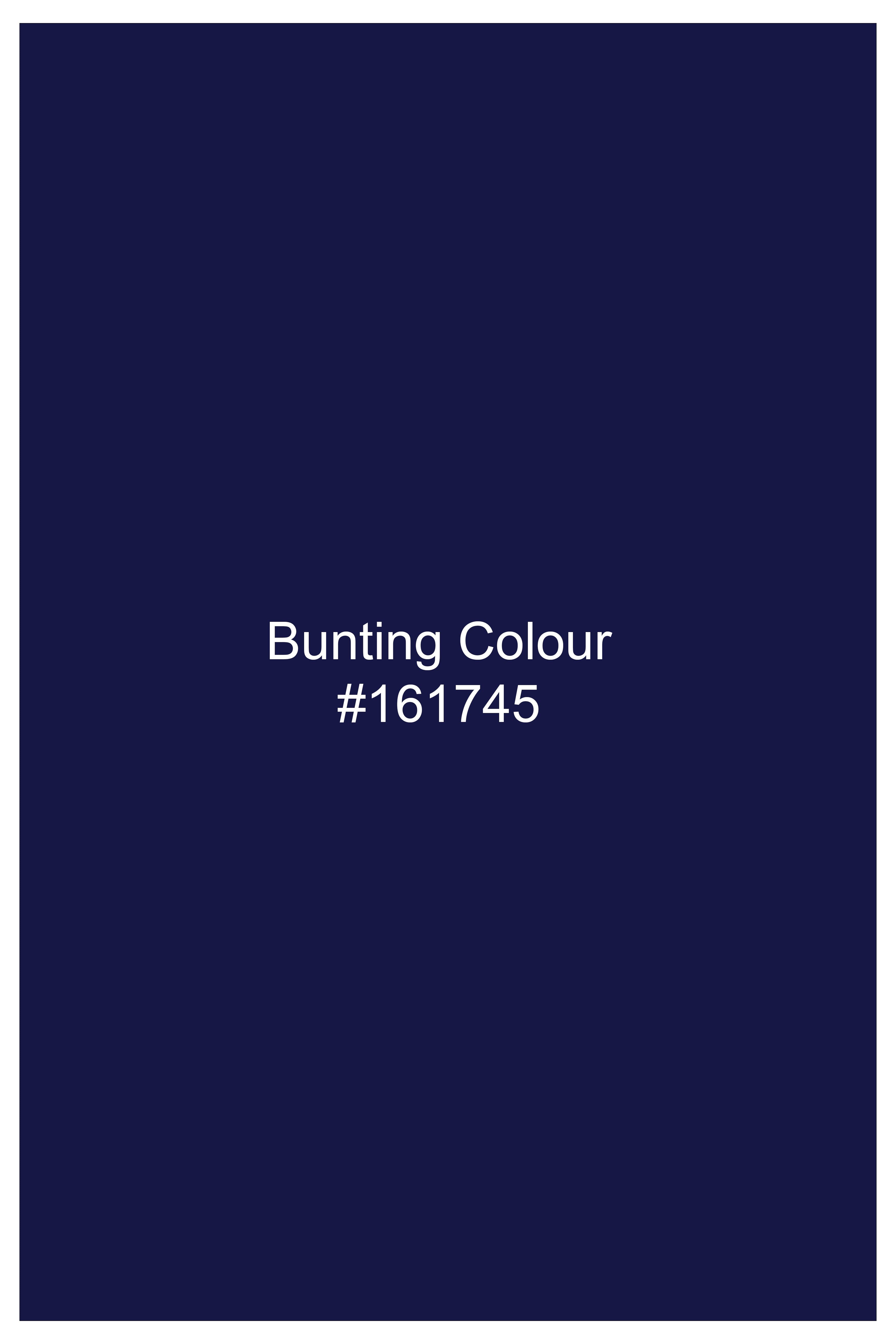 Bunting Blue Solid Twill Premium Cotton Boxer