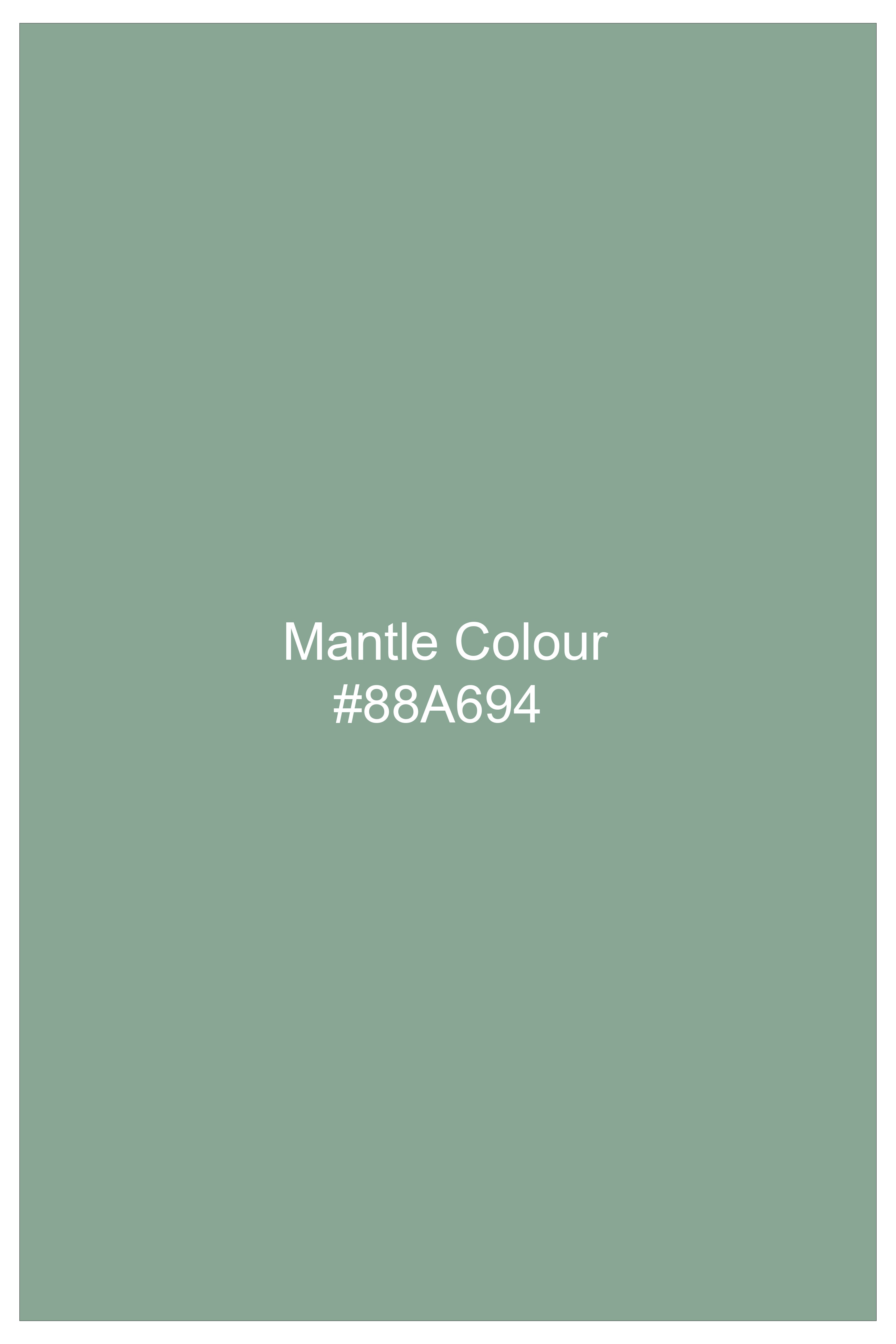 Verdant-Mantle Green Luxurious Linen Button Down Dress Shirt
