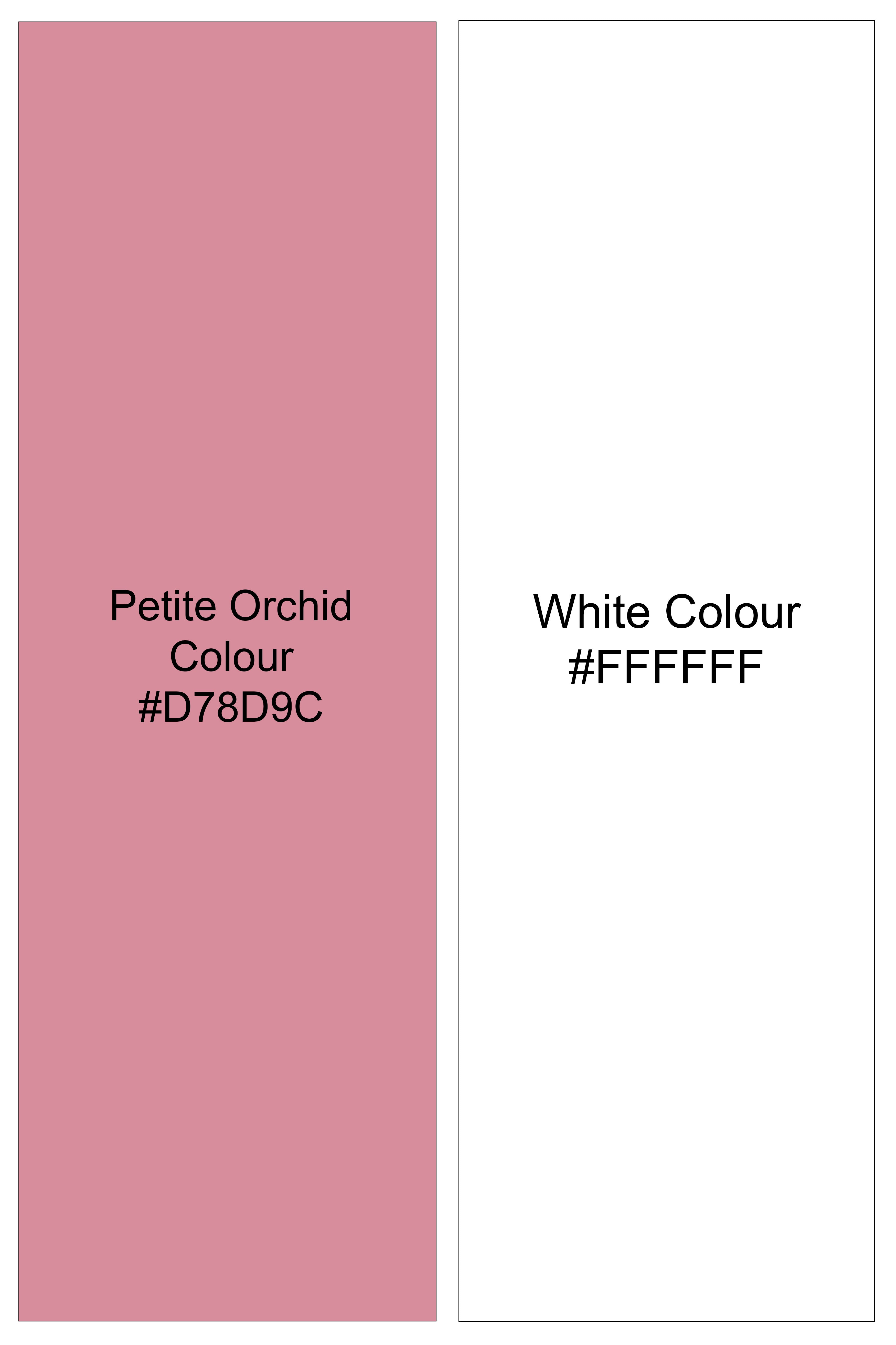 Rose-Petite Orchid Pink And Bright White Striped Oxford Premium Cotton Boxer