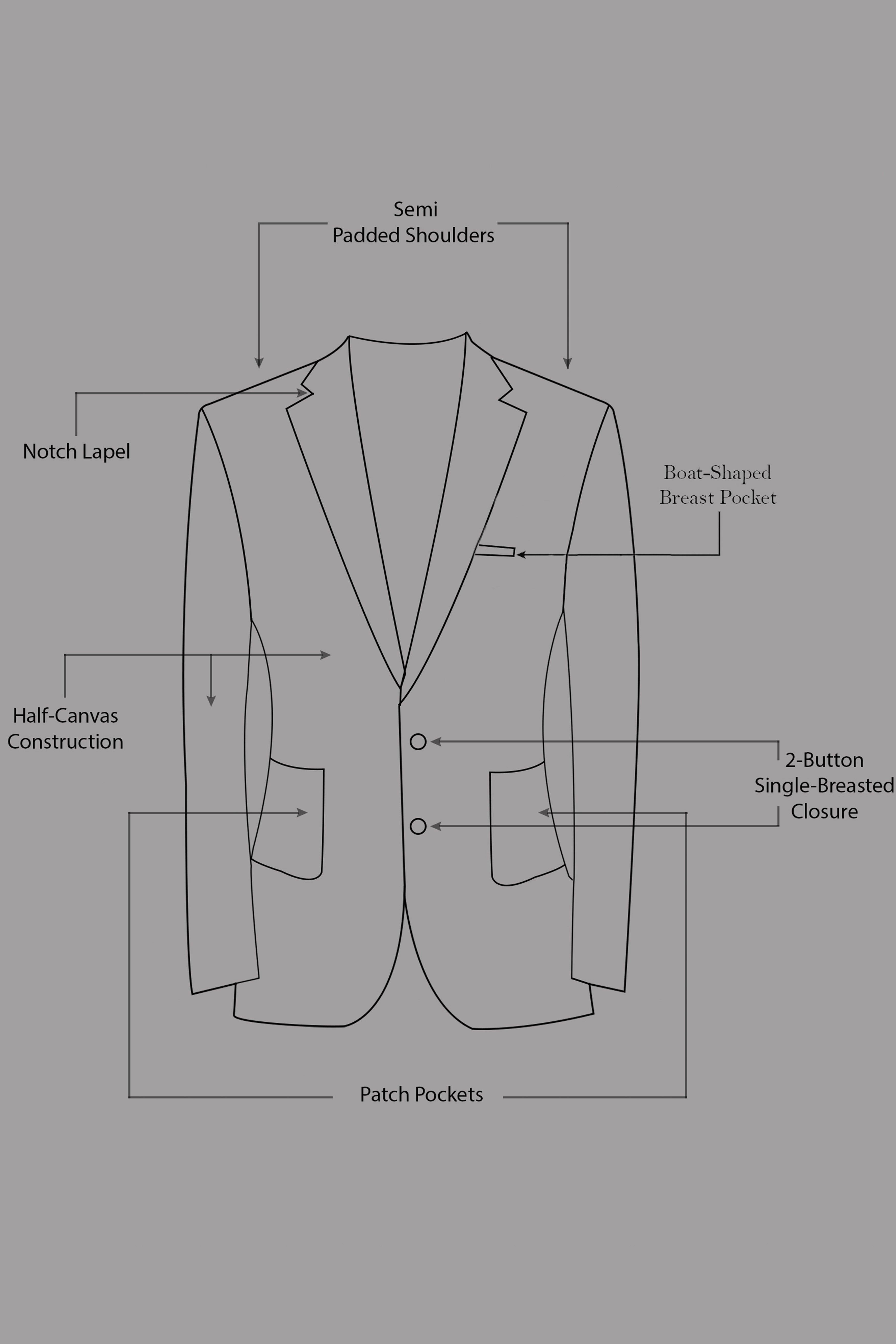 Regalis-Rope Brown Classic Houndstooth Textured Tweed Single Breasted Sports Suit