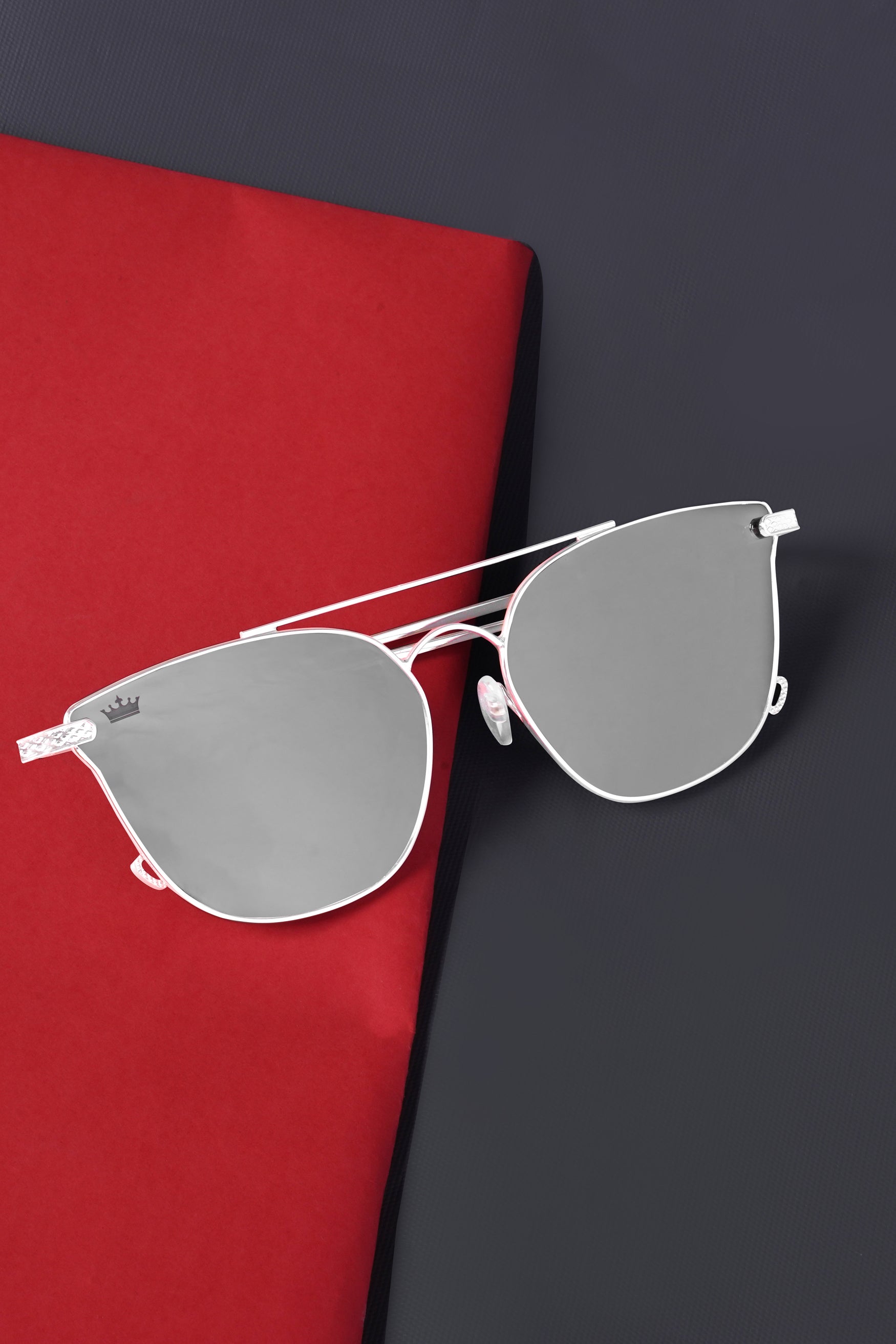 Lead Gray French Crown Clubmaster Unisex Sunglasses