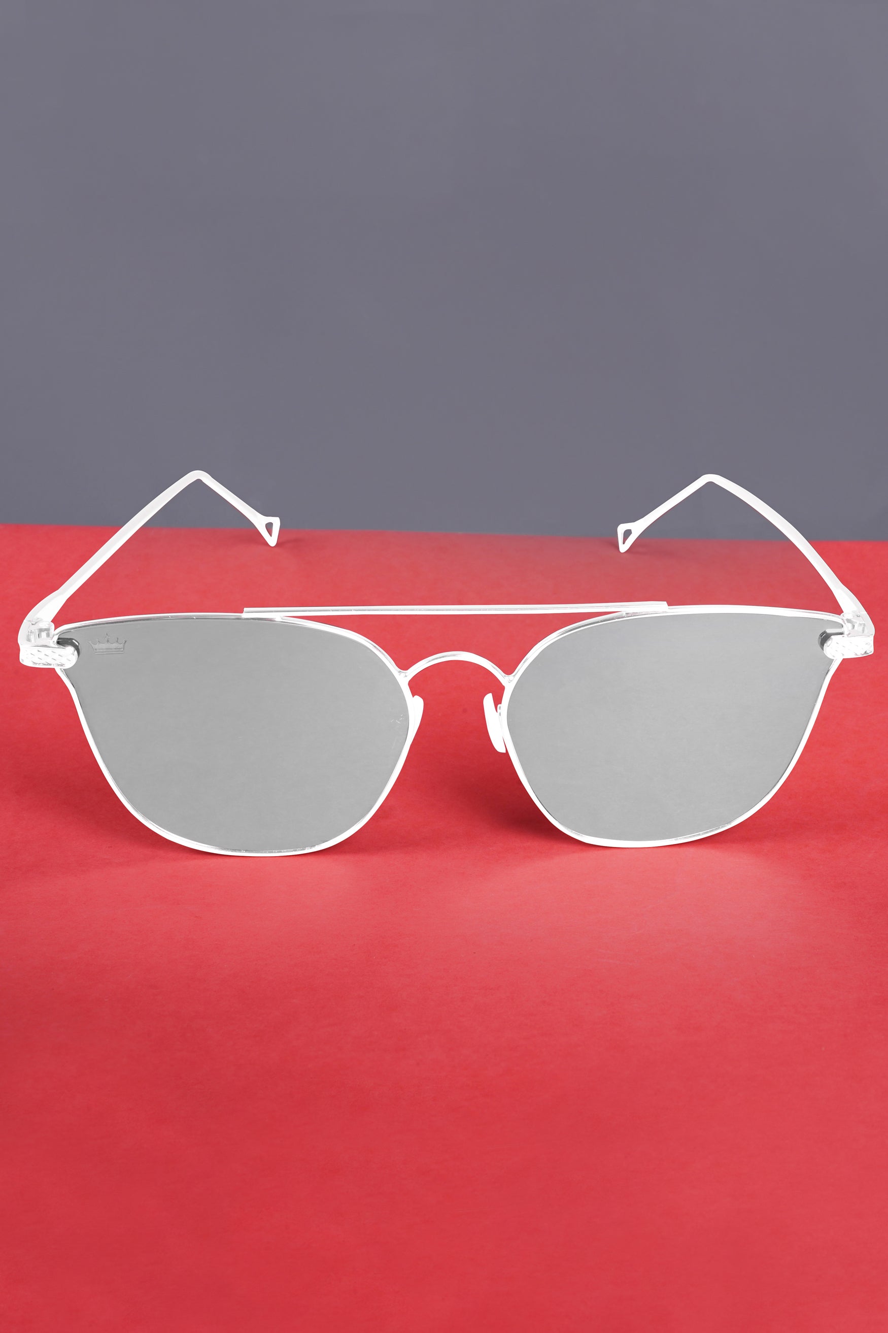 Lead Gray French Crown Clubmaster Unisex Sunglasses