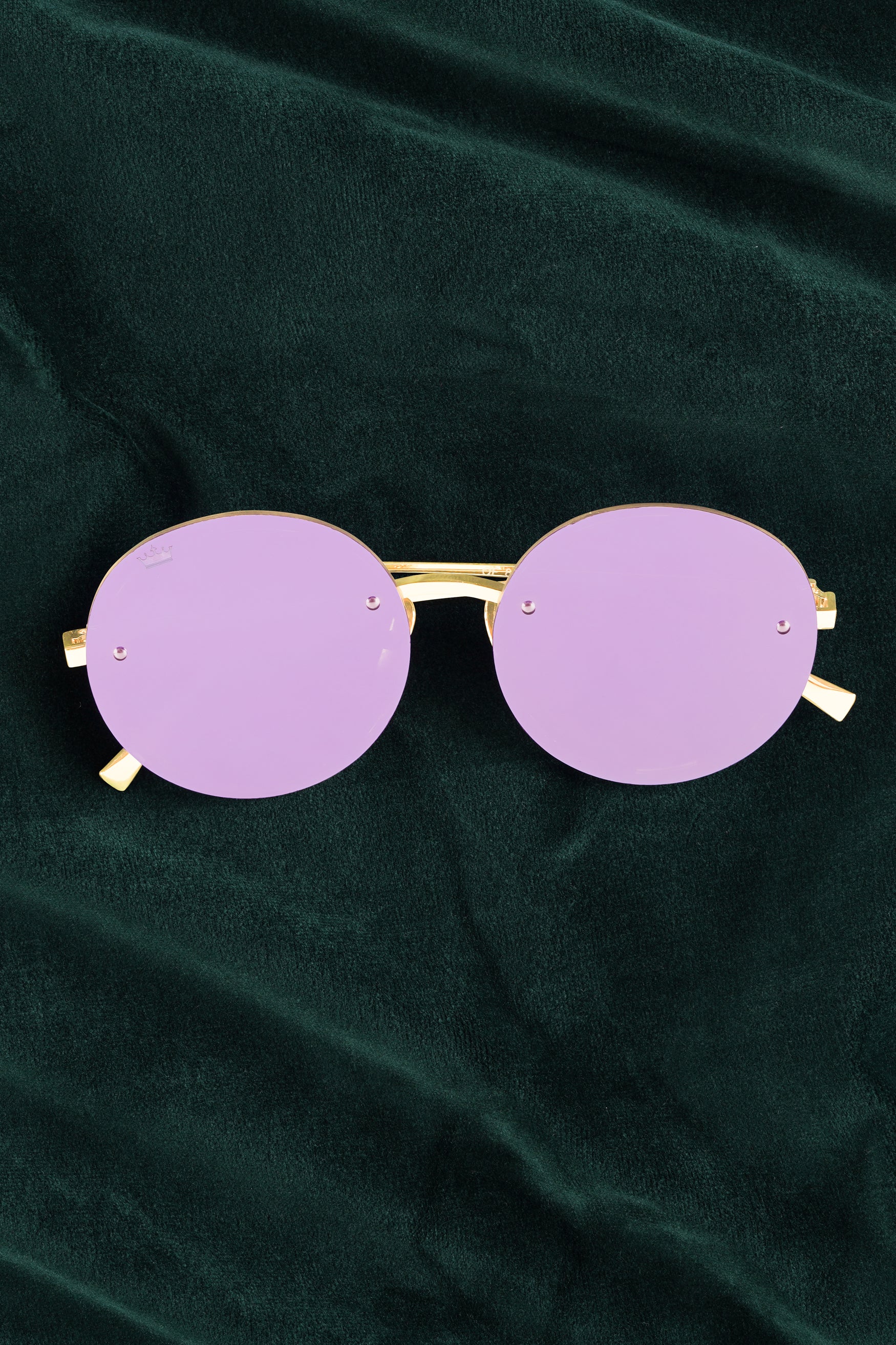 Twitch Purple French Crown Rimless Unisex Sunglasses