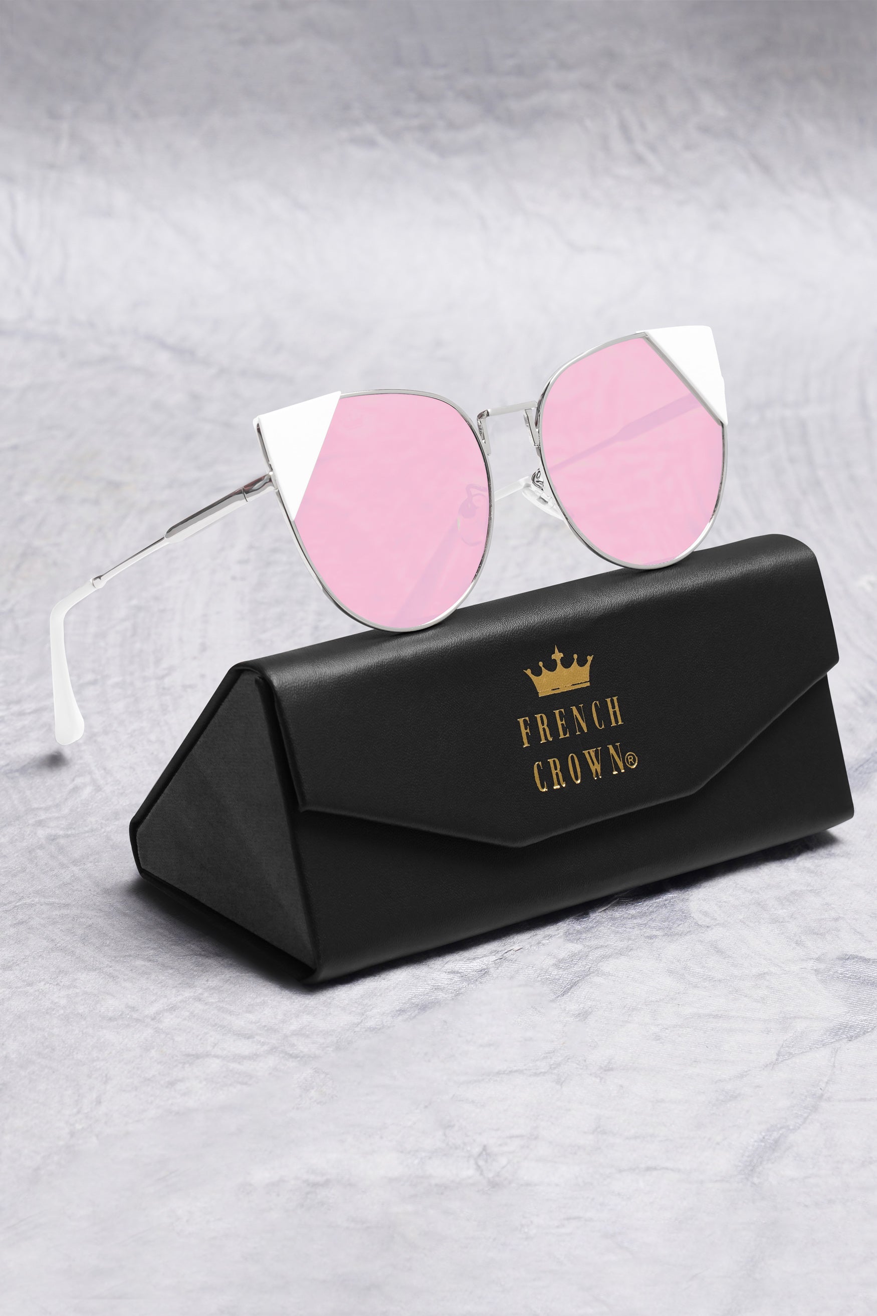 Dusty Pink French Crown Cat Eye Women’s Sunglasses