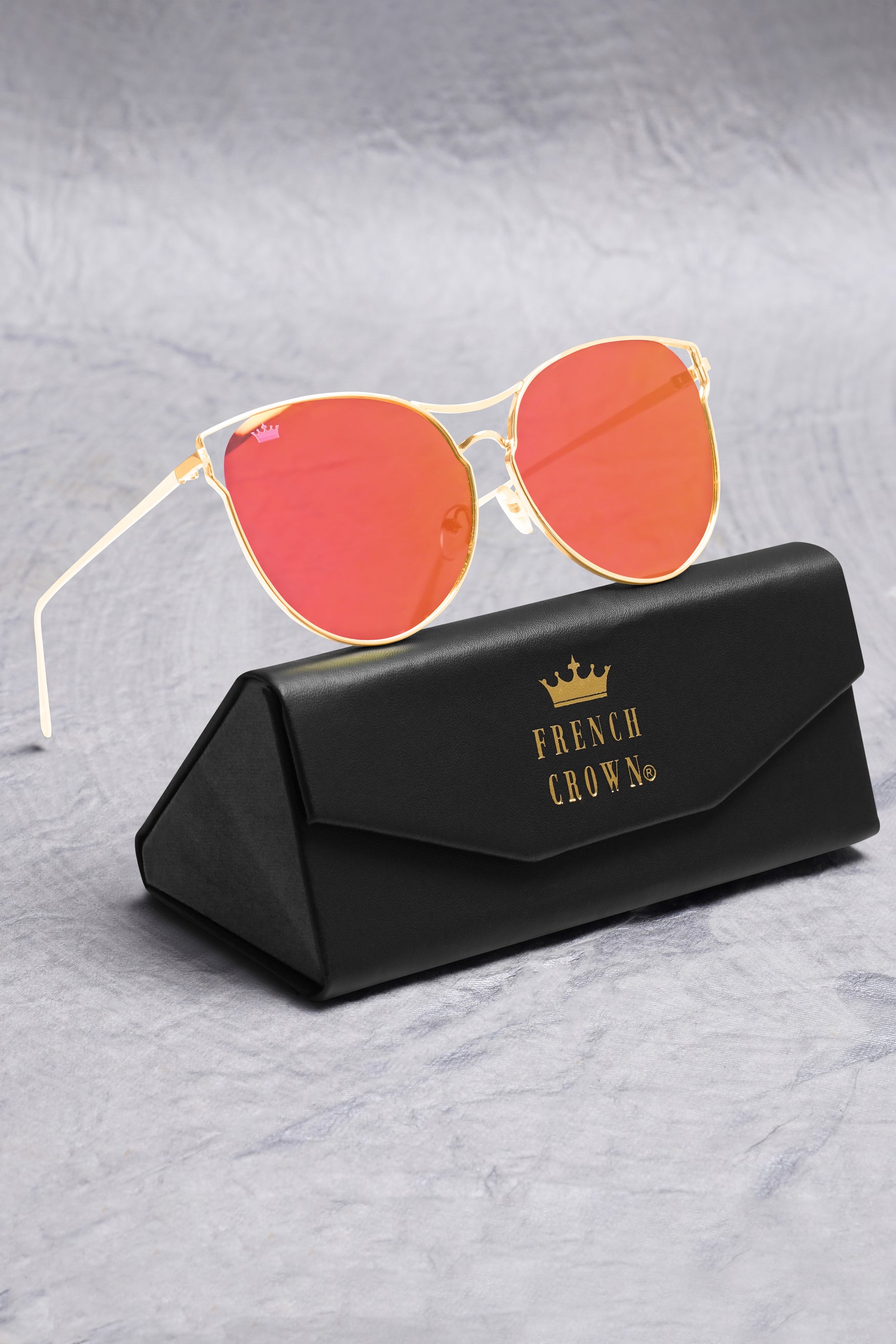 Magenta French Crown Cat Eye Unisex Sunglasses