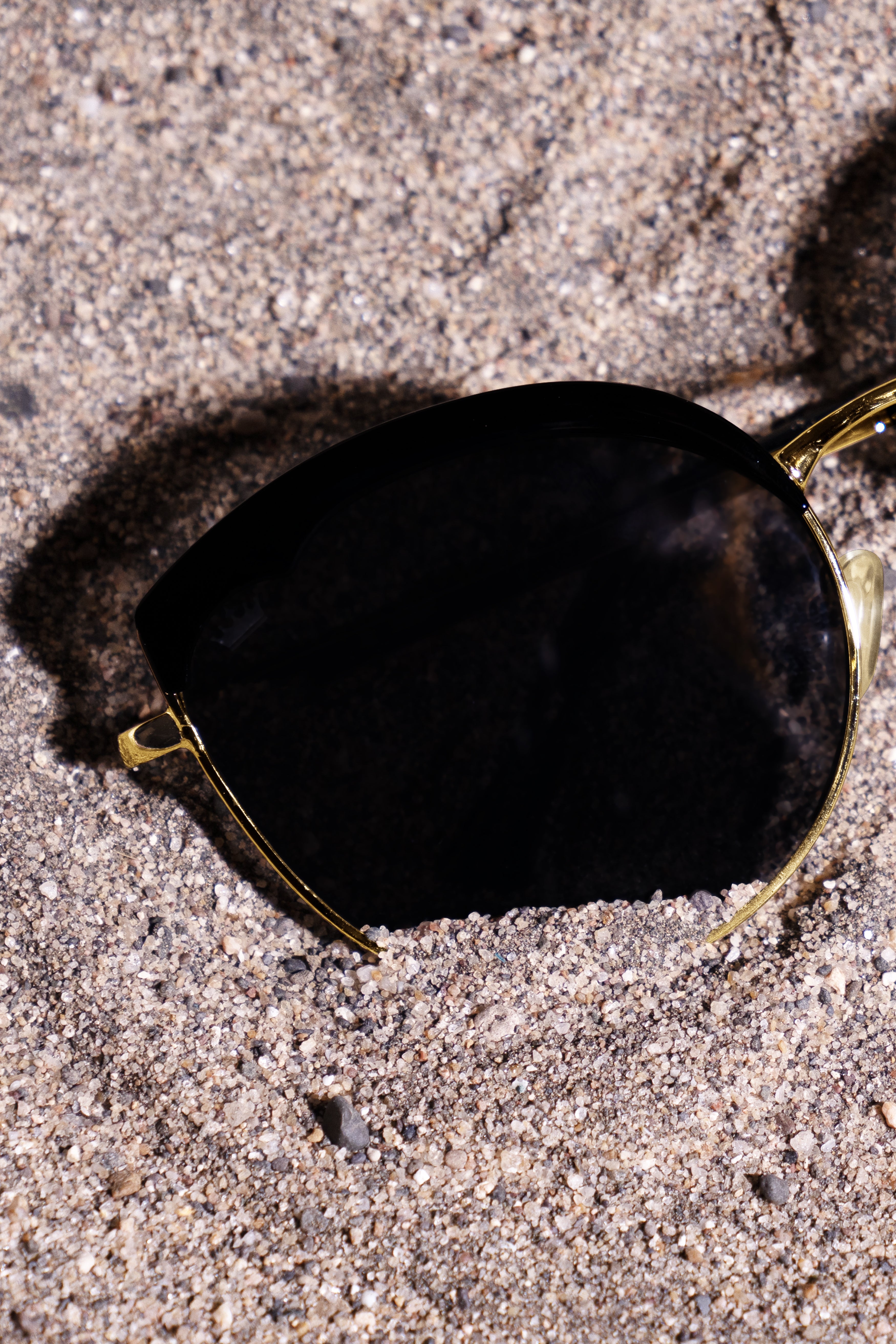 Midnight Black French Crown Cat Eye Unisex Sunglasses