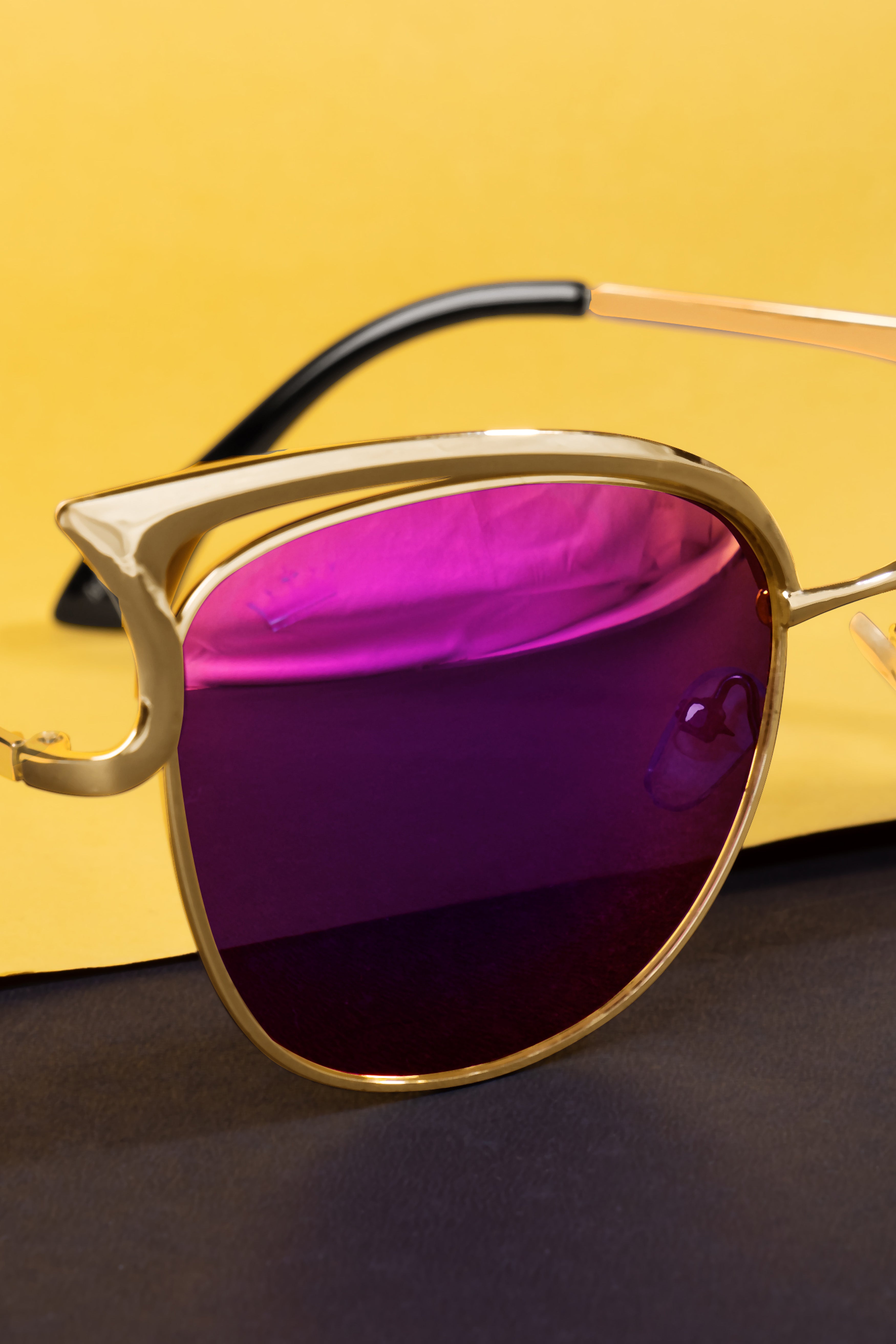 Fuscia Pink French Crown Cat Eye Women’S Sunglasses