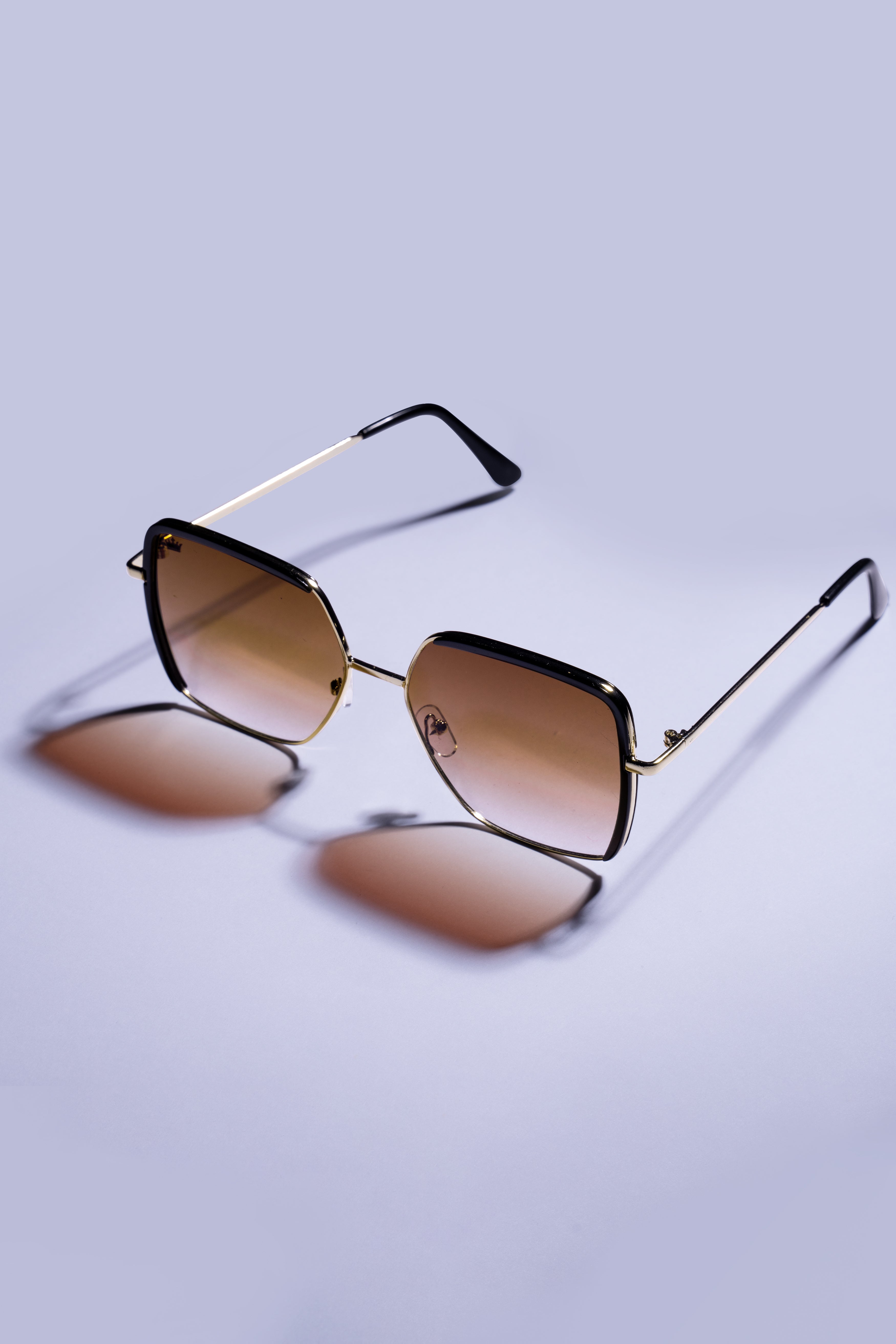 Aloeswood Brown French Crown Square Unisex Sunglasses