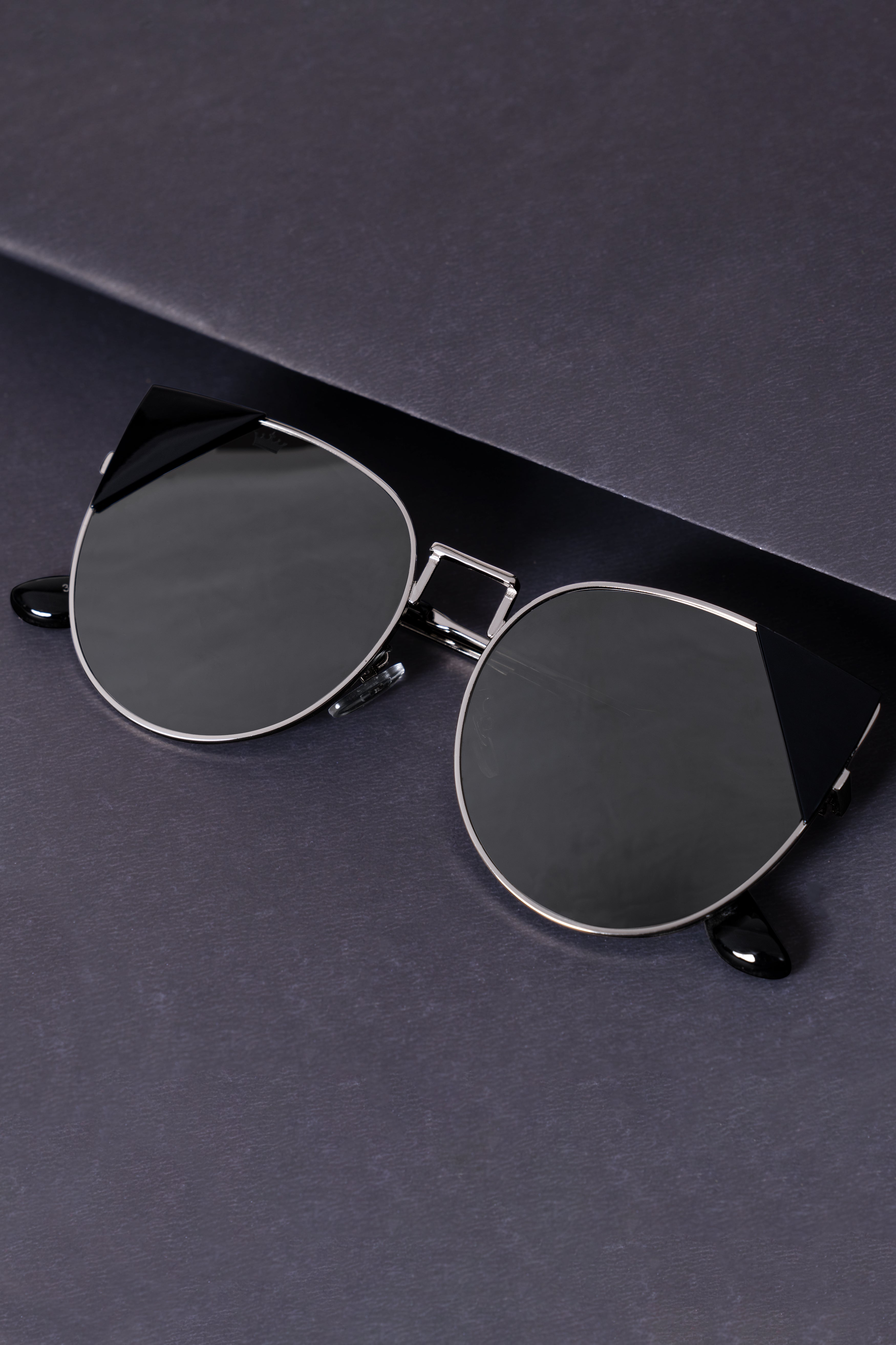 Pewter Gray French Crown Cat Eye Unisex Sunglasses