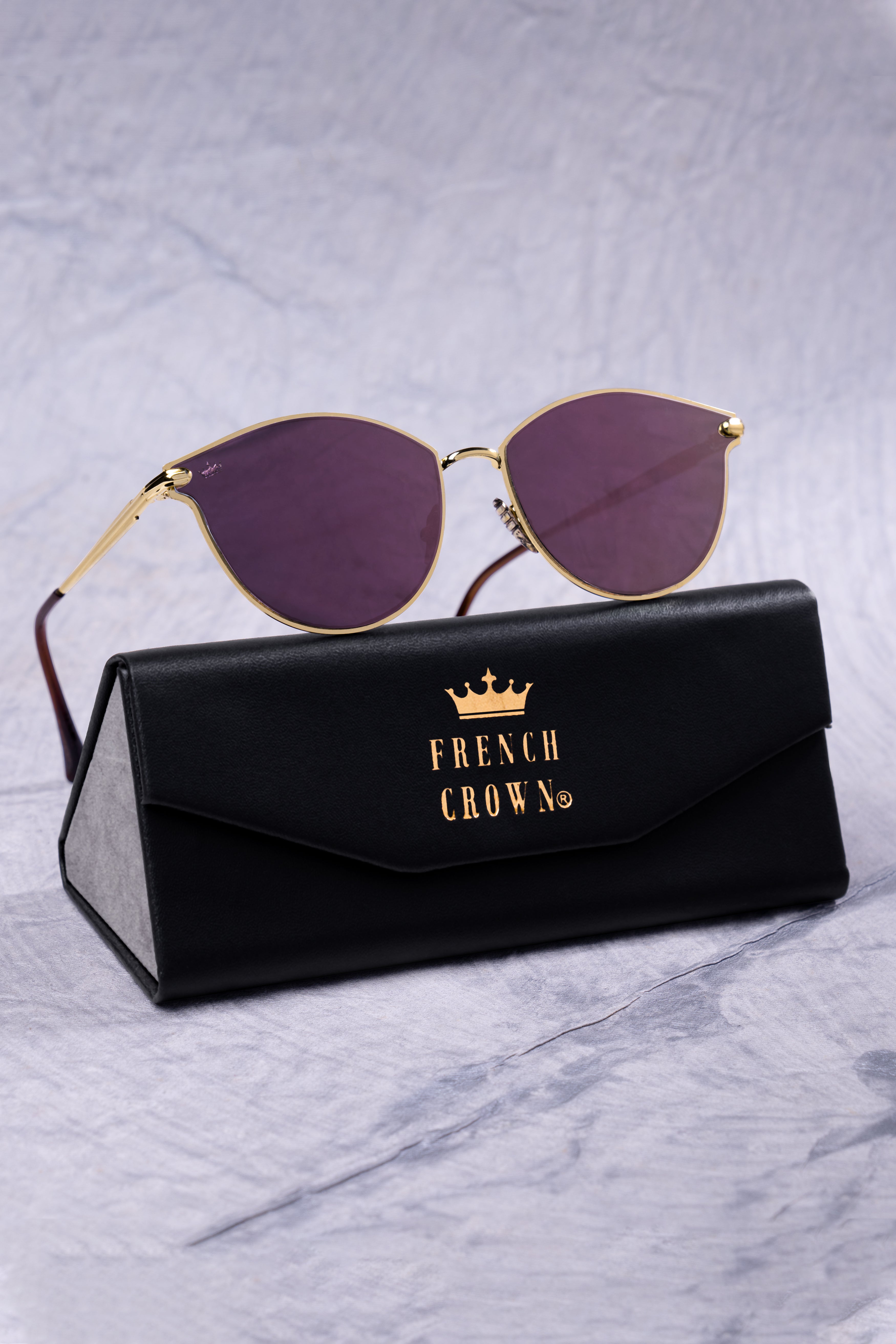 Orchid Purple Butterfly French Crown Women’S Sunglasses
